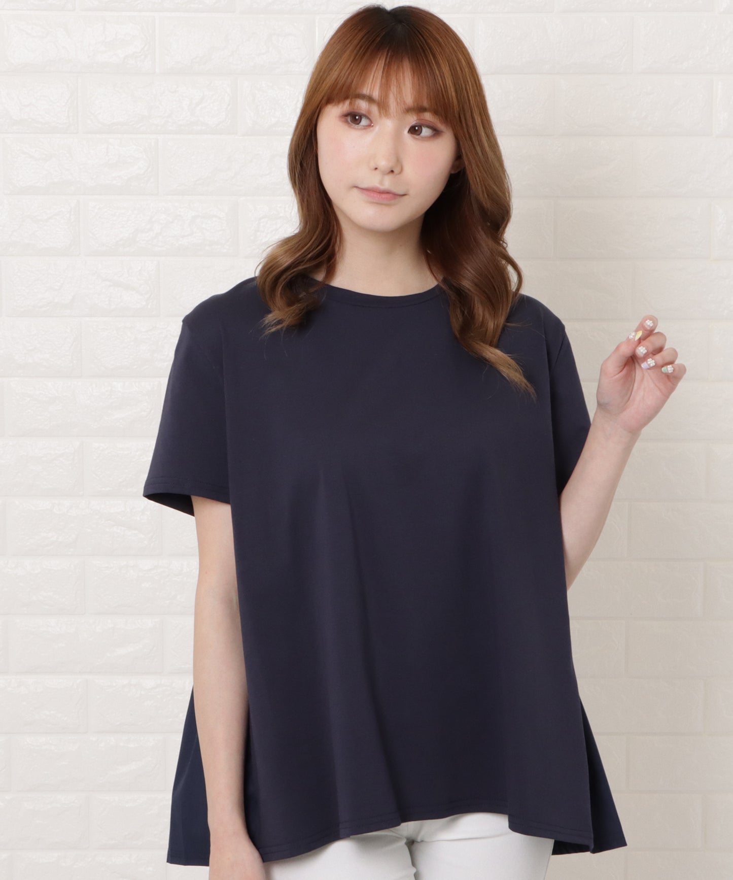 バックフレア半袖Tシャツ