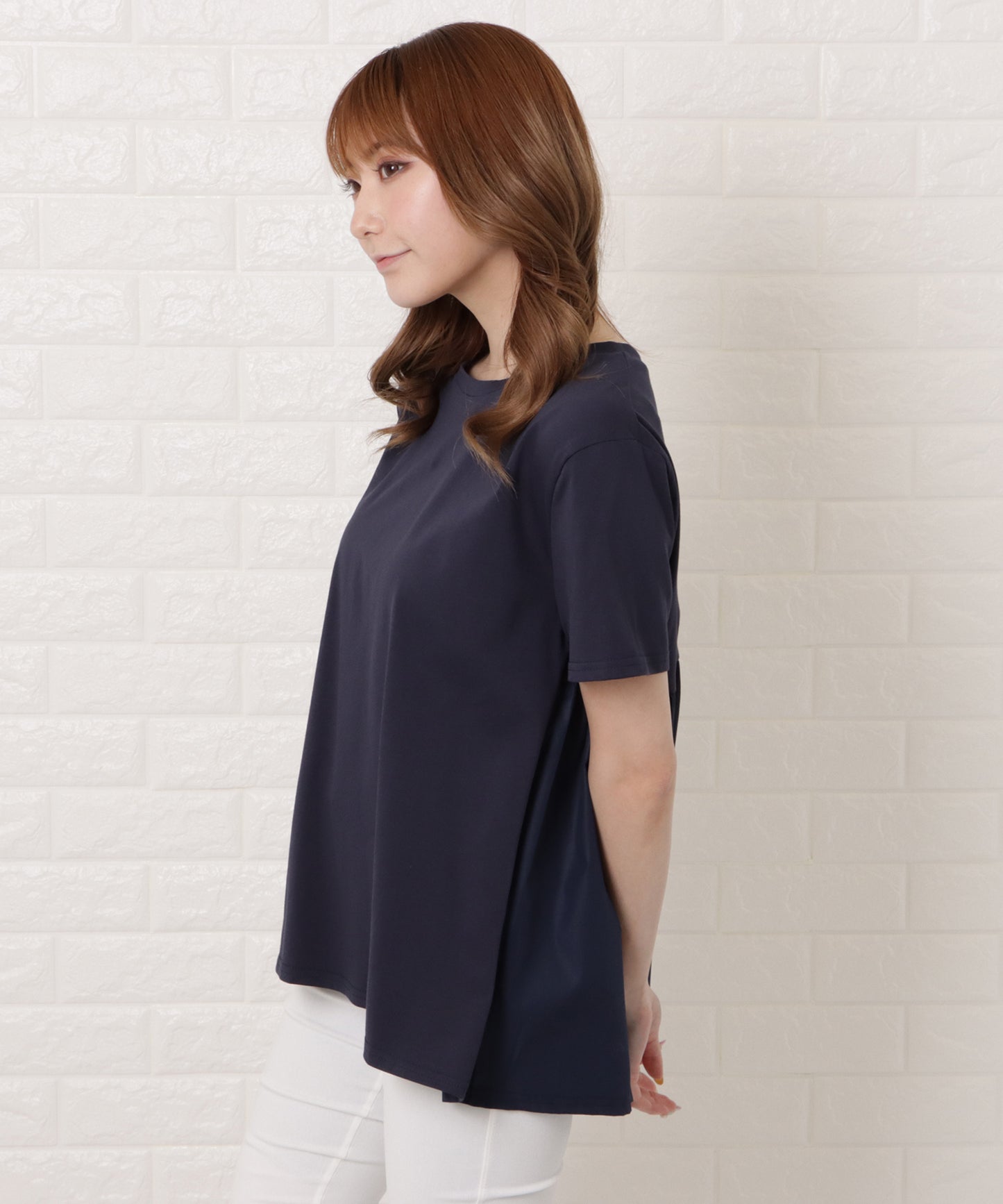 バックフレア半袖Tシャツ
