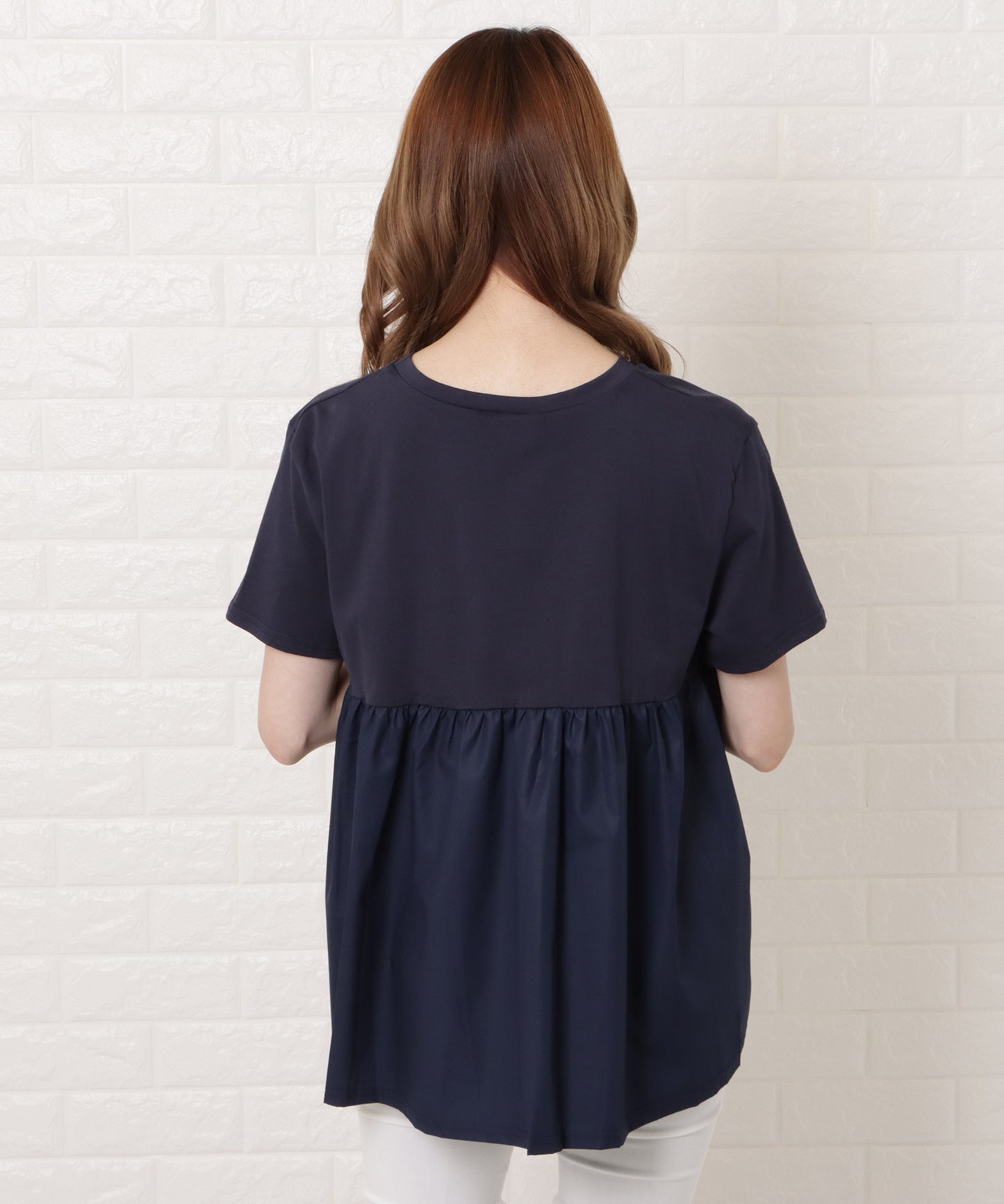 バックフレア半袖Tシャツ