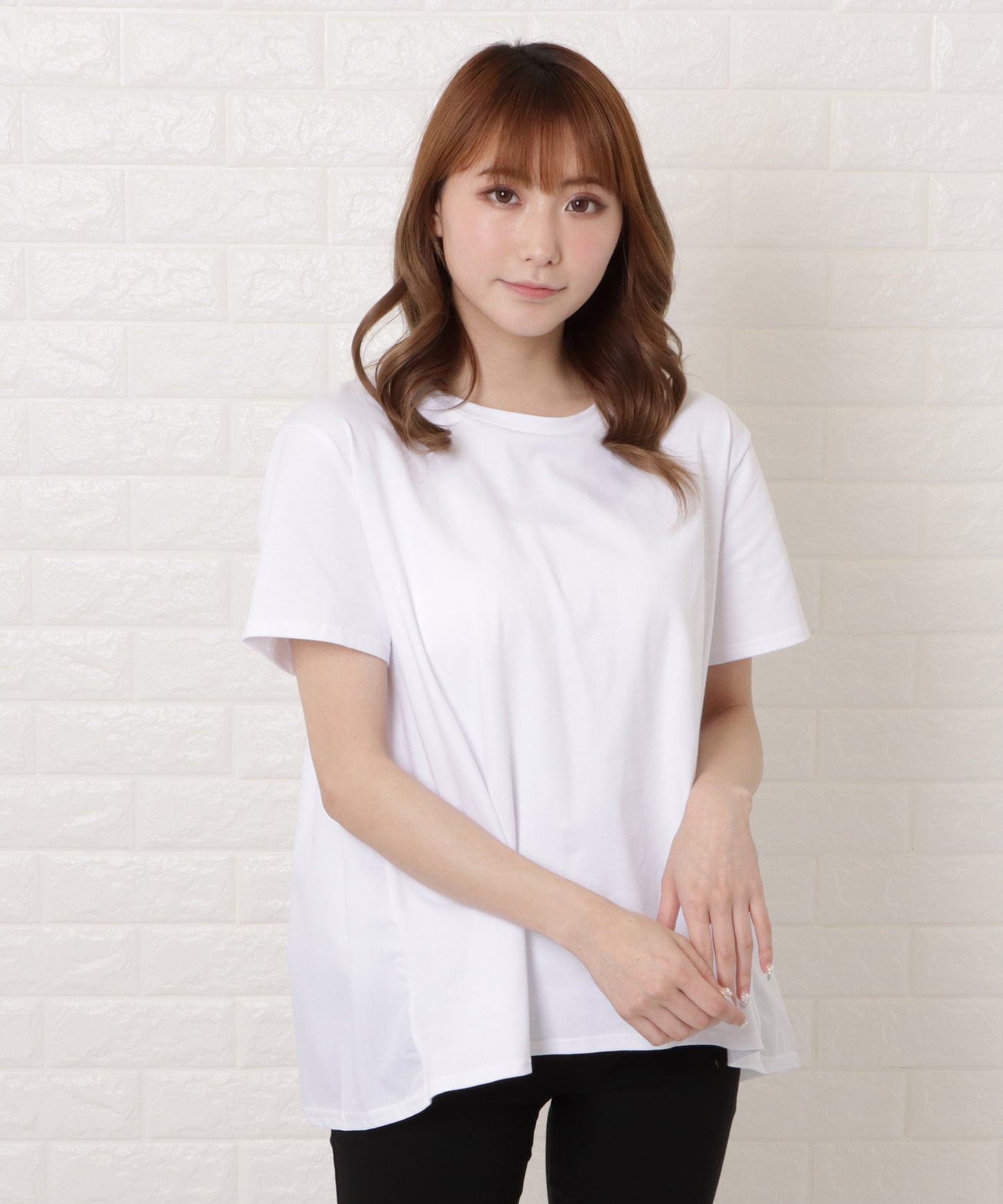 バックフレア半袖Tシャツ
