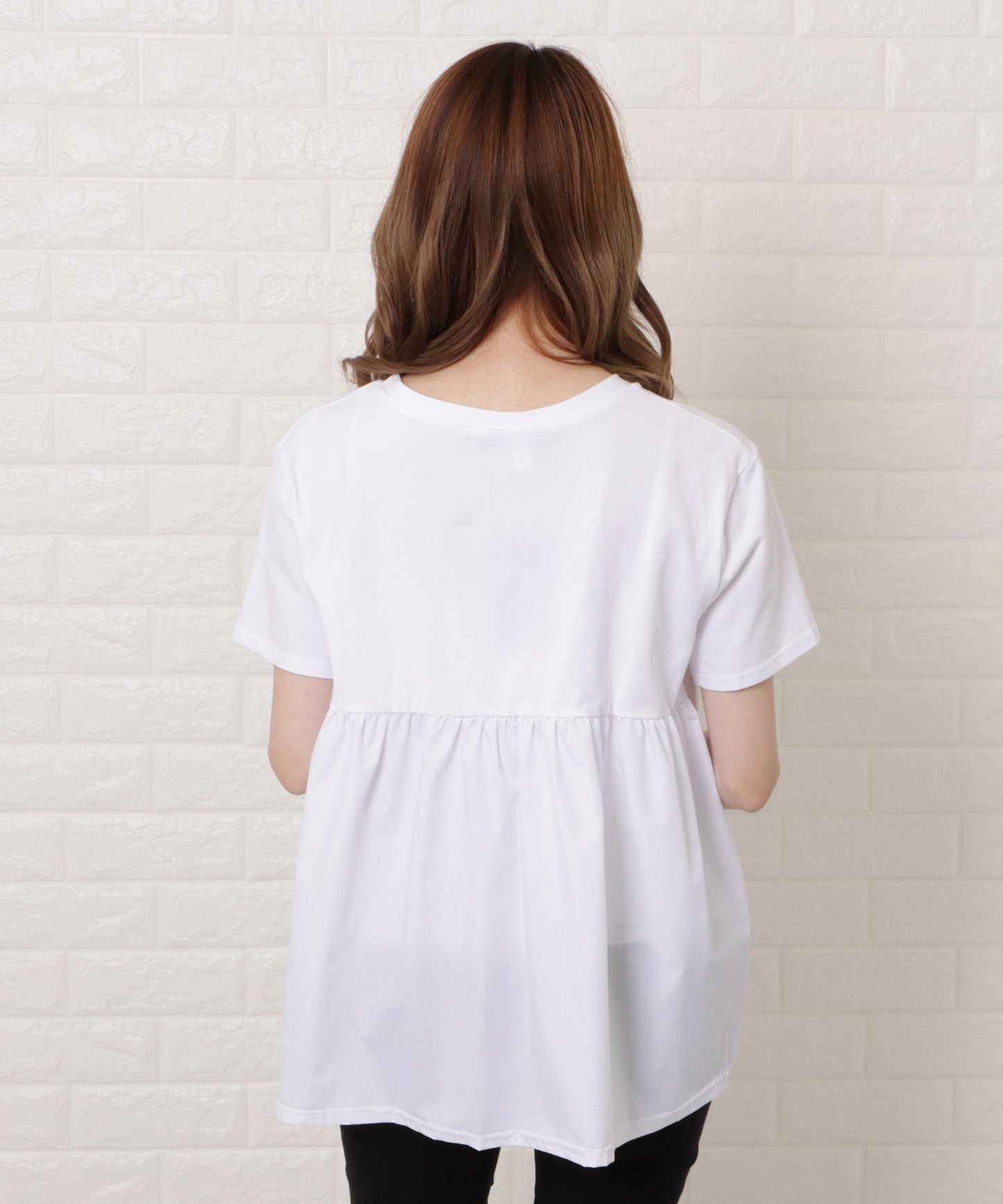 バックフレア半袖Tシャツ