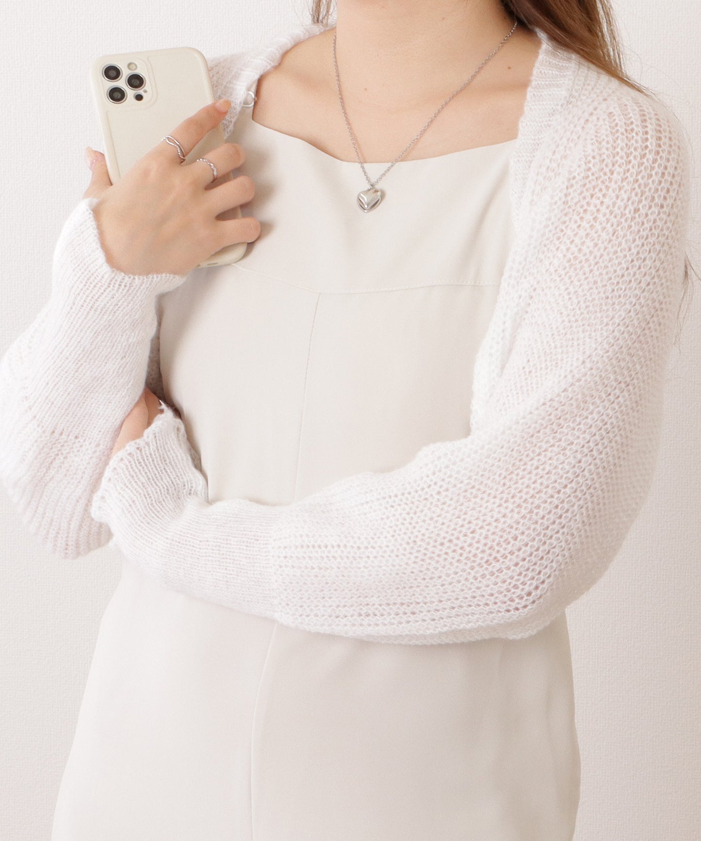 ベーシックルーズボレロニットカーディガン