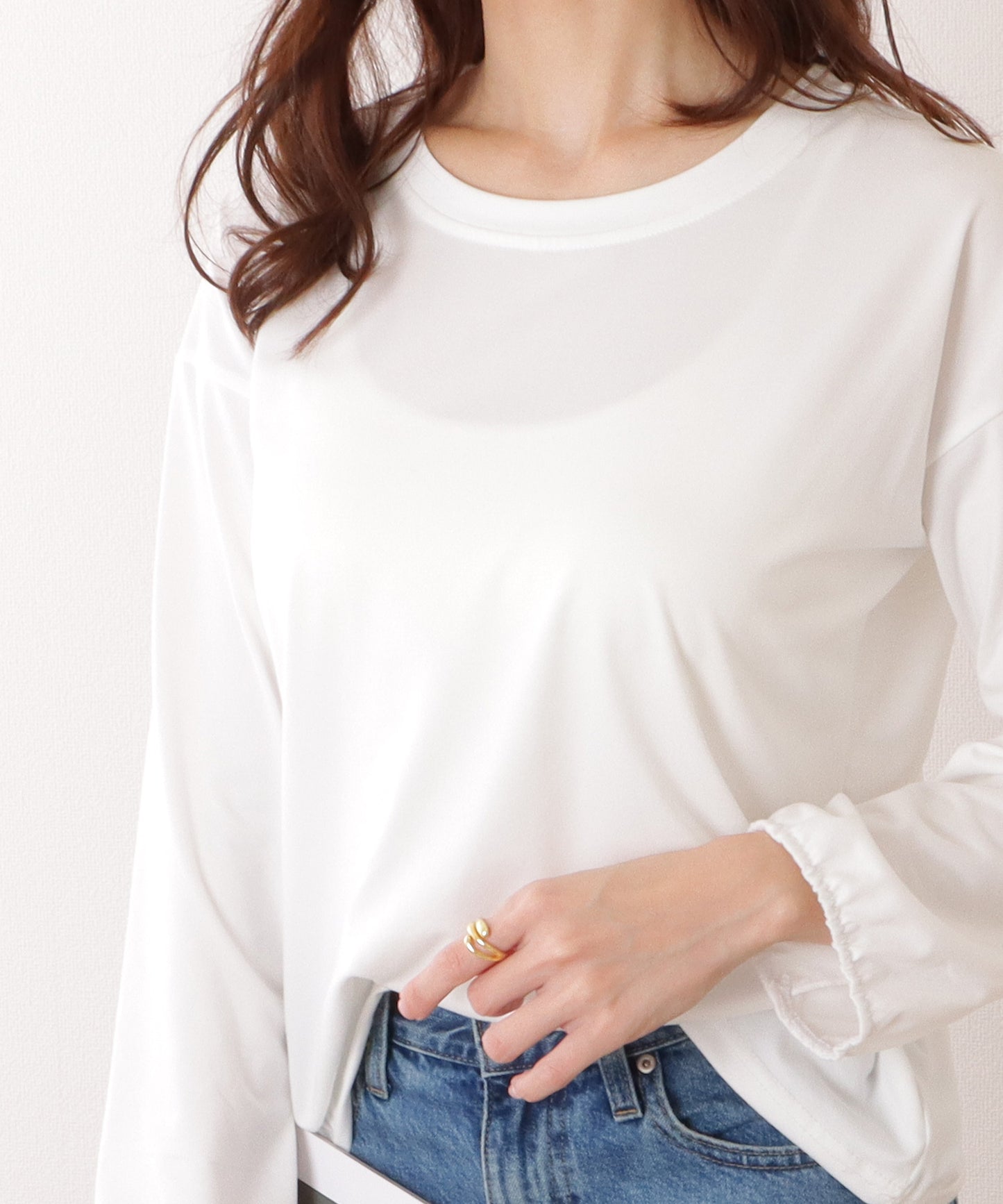 ベーシック パフスリーブ カラー 長袖 プルオーバー