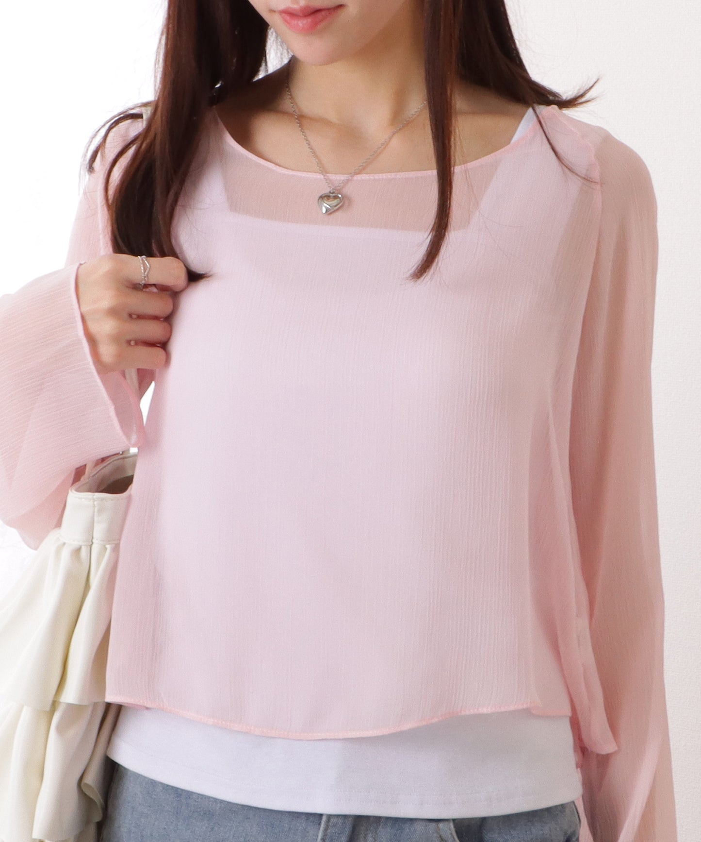 ボートネック コンパクト シアー フレア プルオーバー