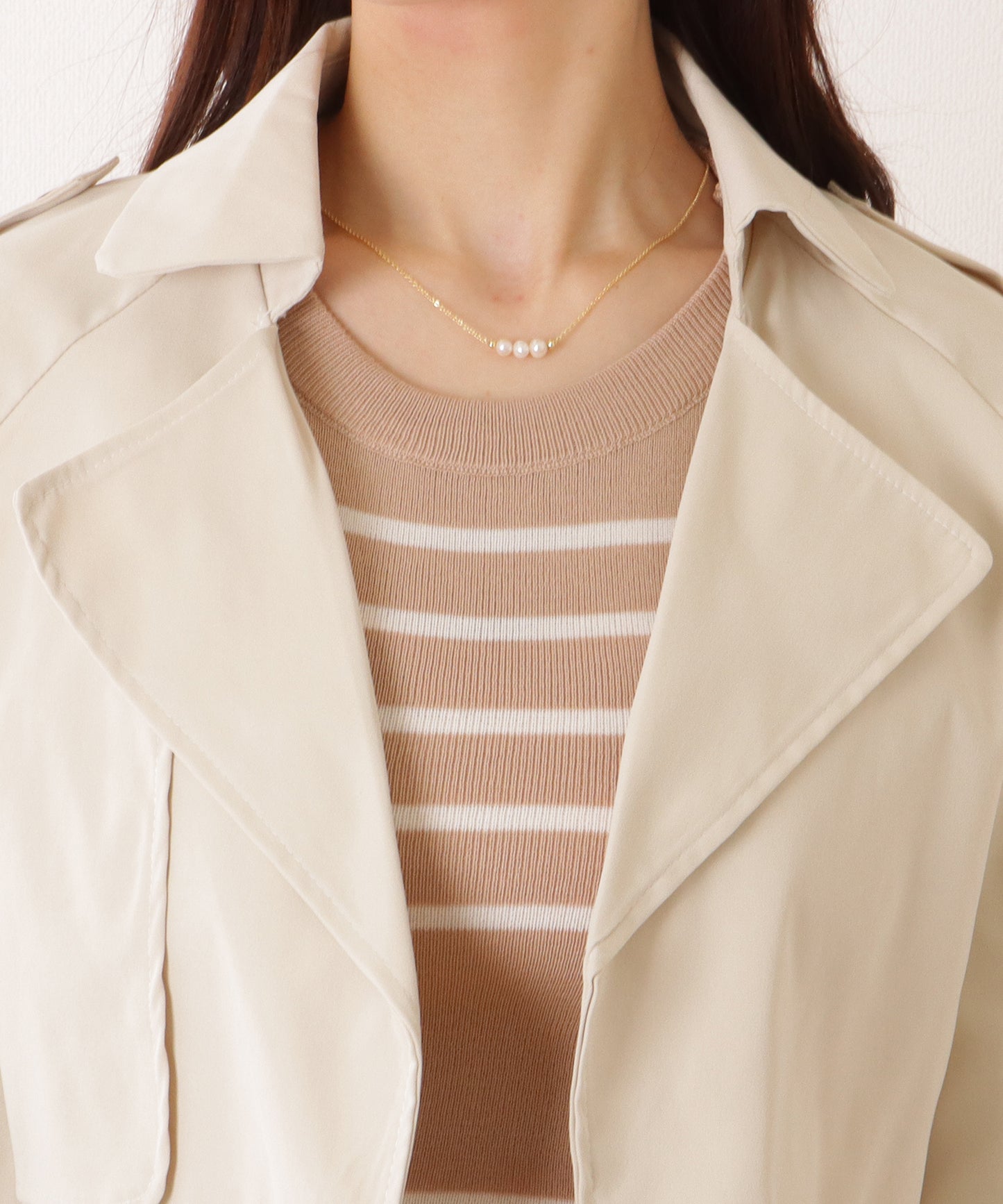 トレンチ風 コンパクト ボレロ テーラード ジャケット