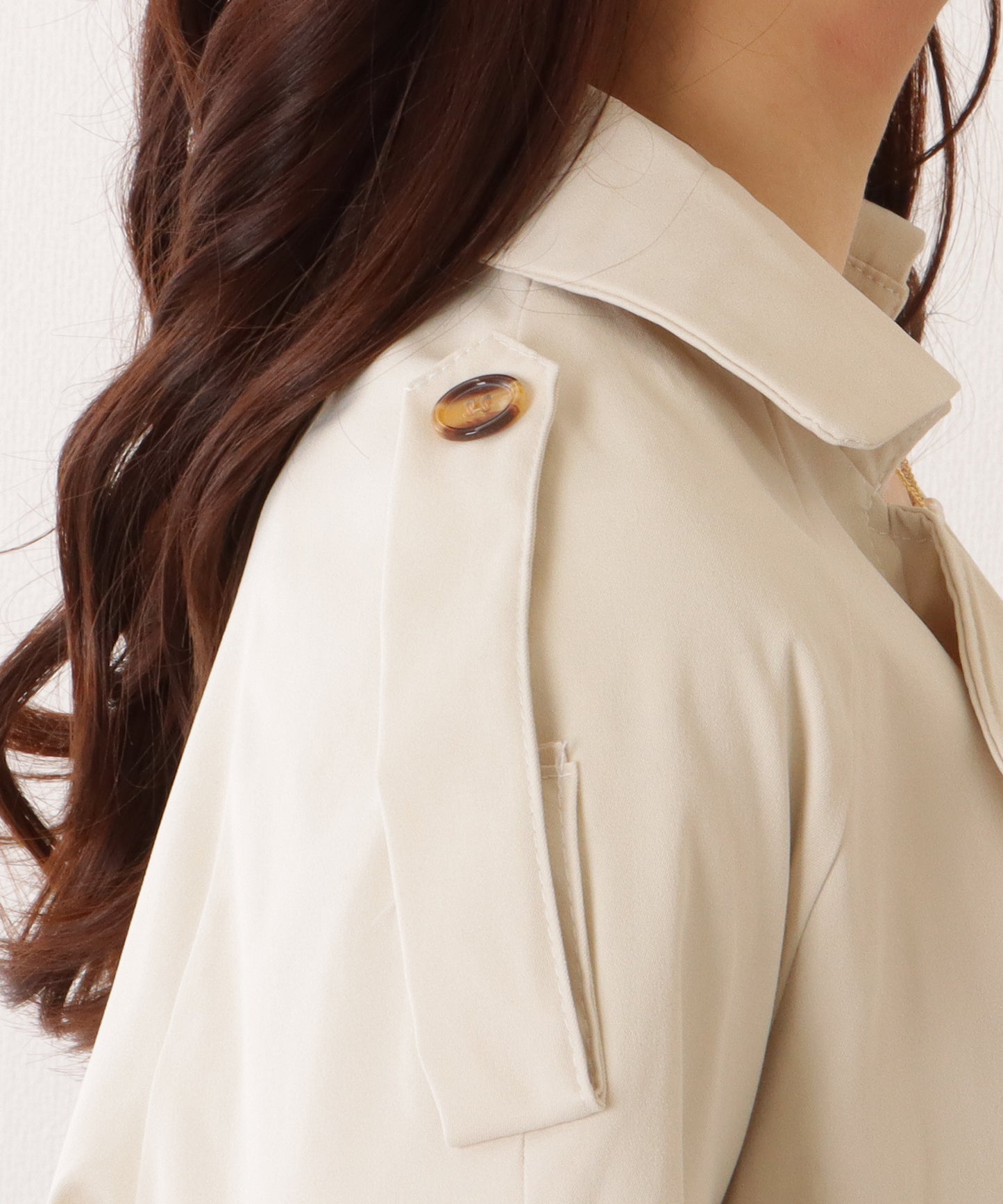 トレンチ風 コンパクト ボレロ テーラード ジャケット