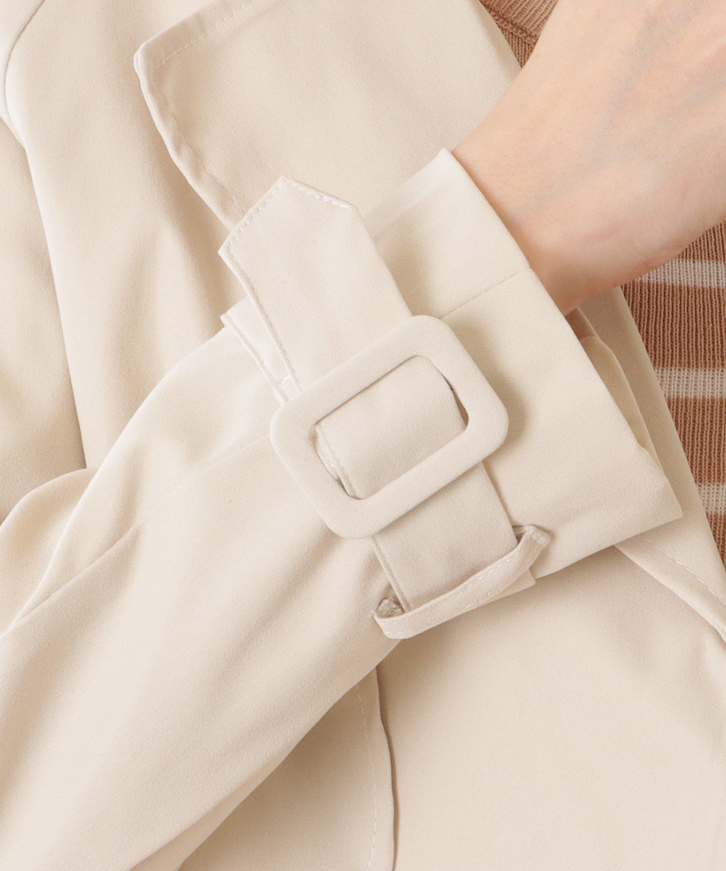 トレンチ風 コンパクト ボレロ テーラード ジャケット