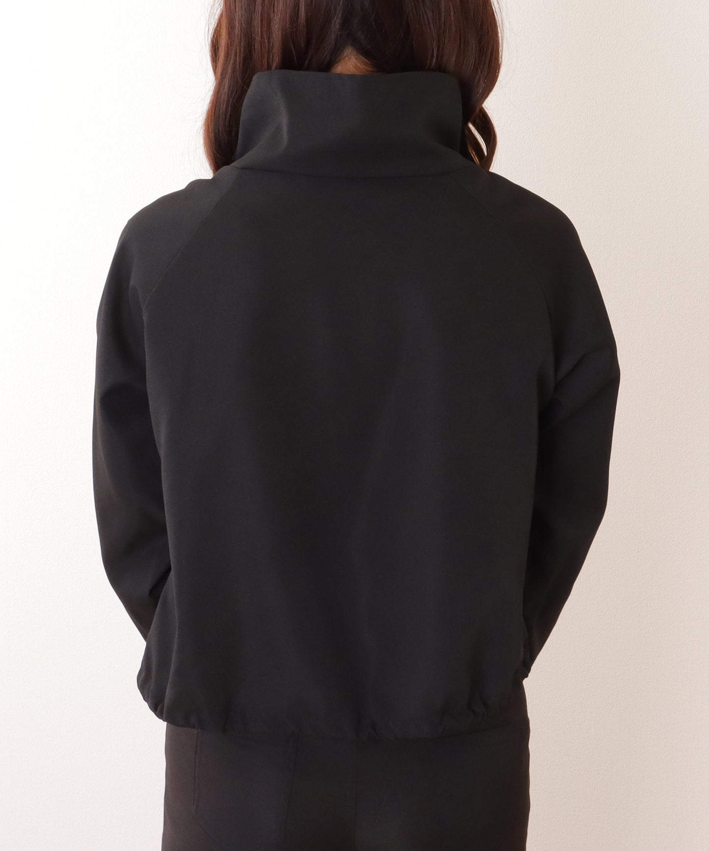 スタンドカラー コンパクト フロント ジップアップ ジャケット