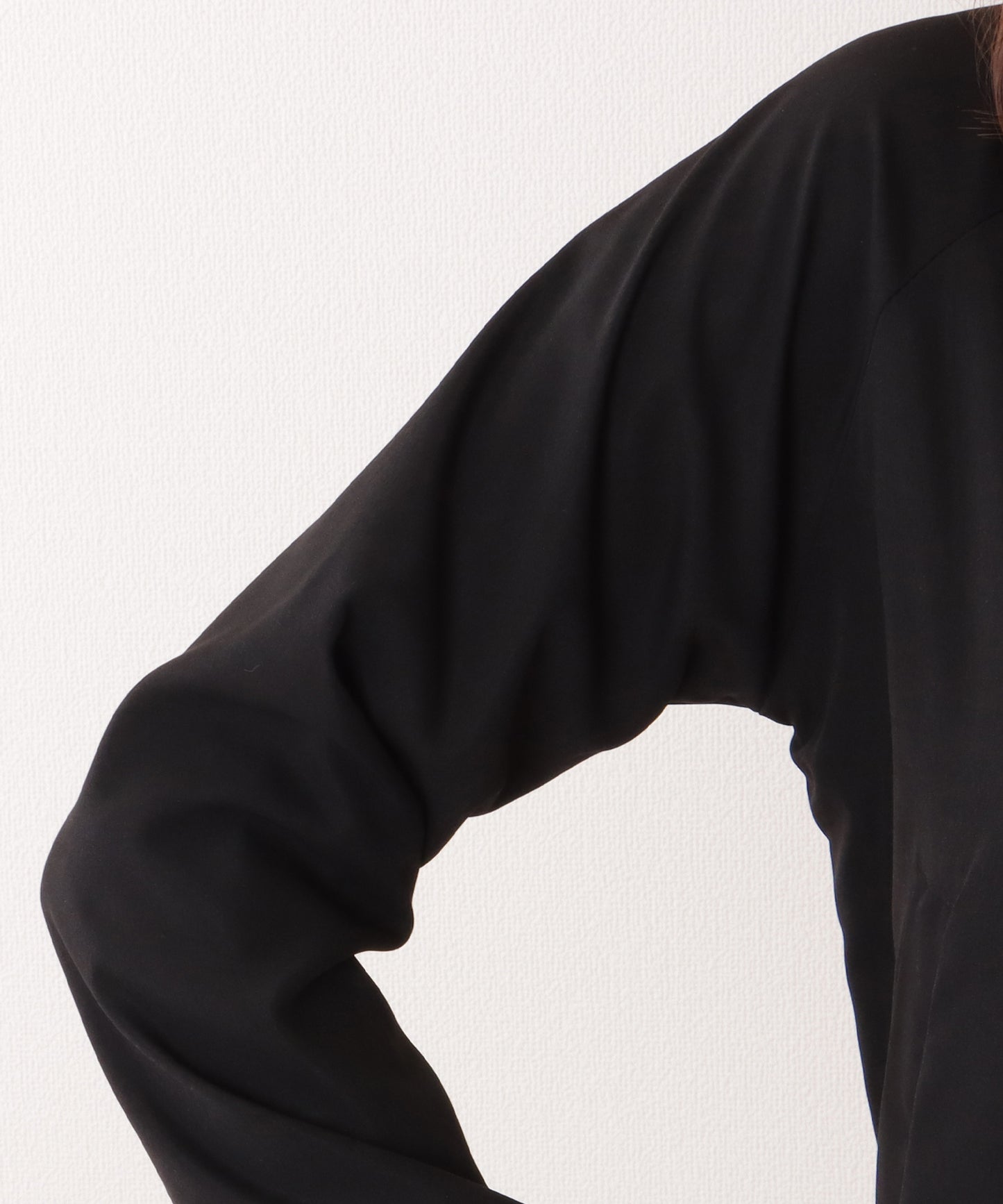 スタンドカラー コンパクト フロント ジップアップ ジャケット