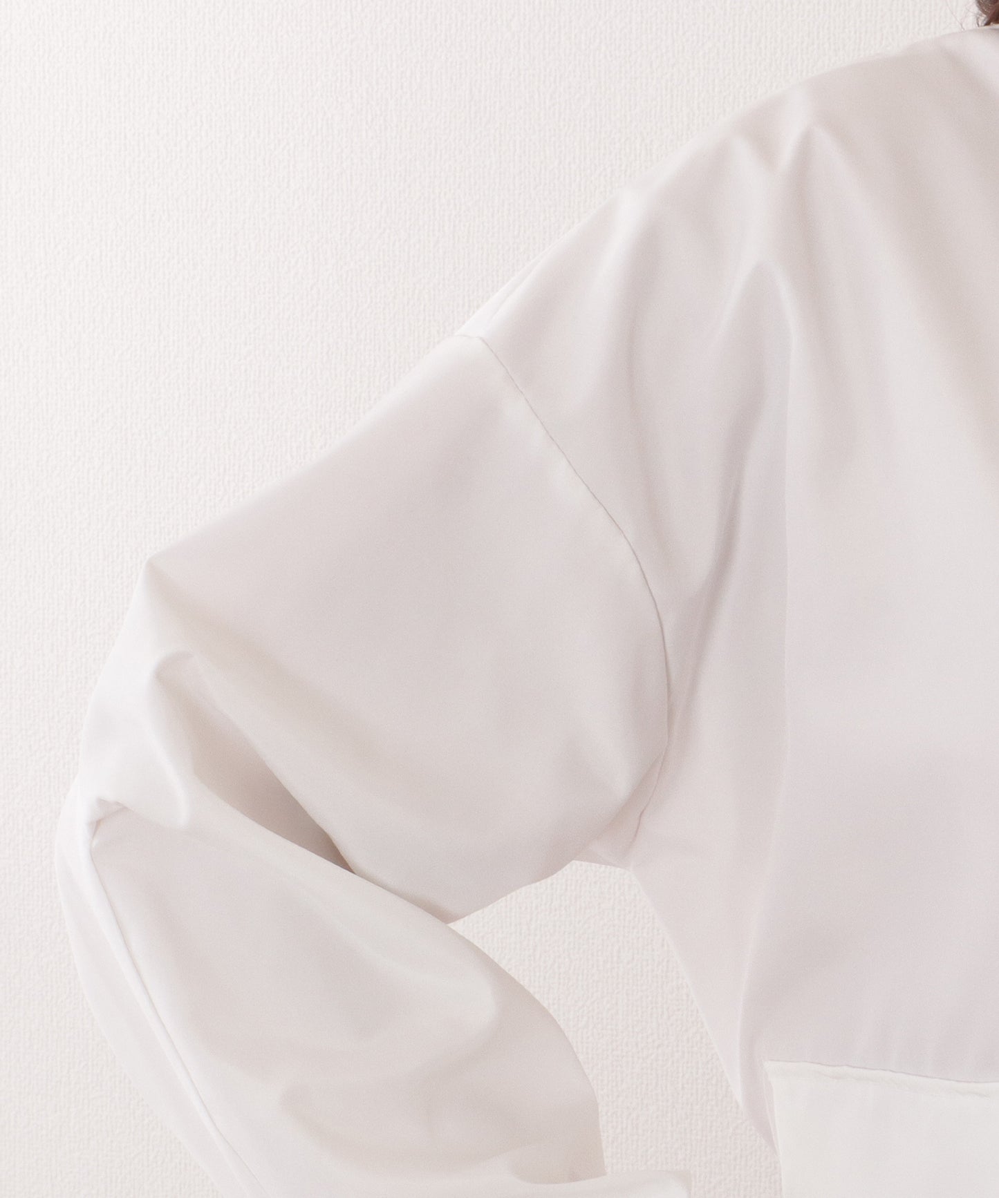 ドロップショルダー ドロスト付き フロント ジップアップ ジャケット