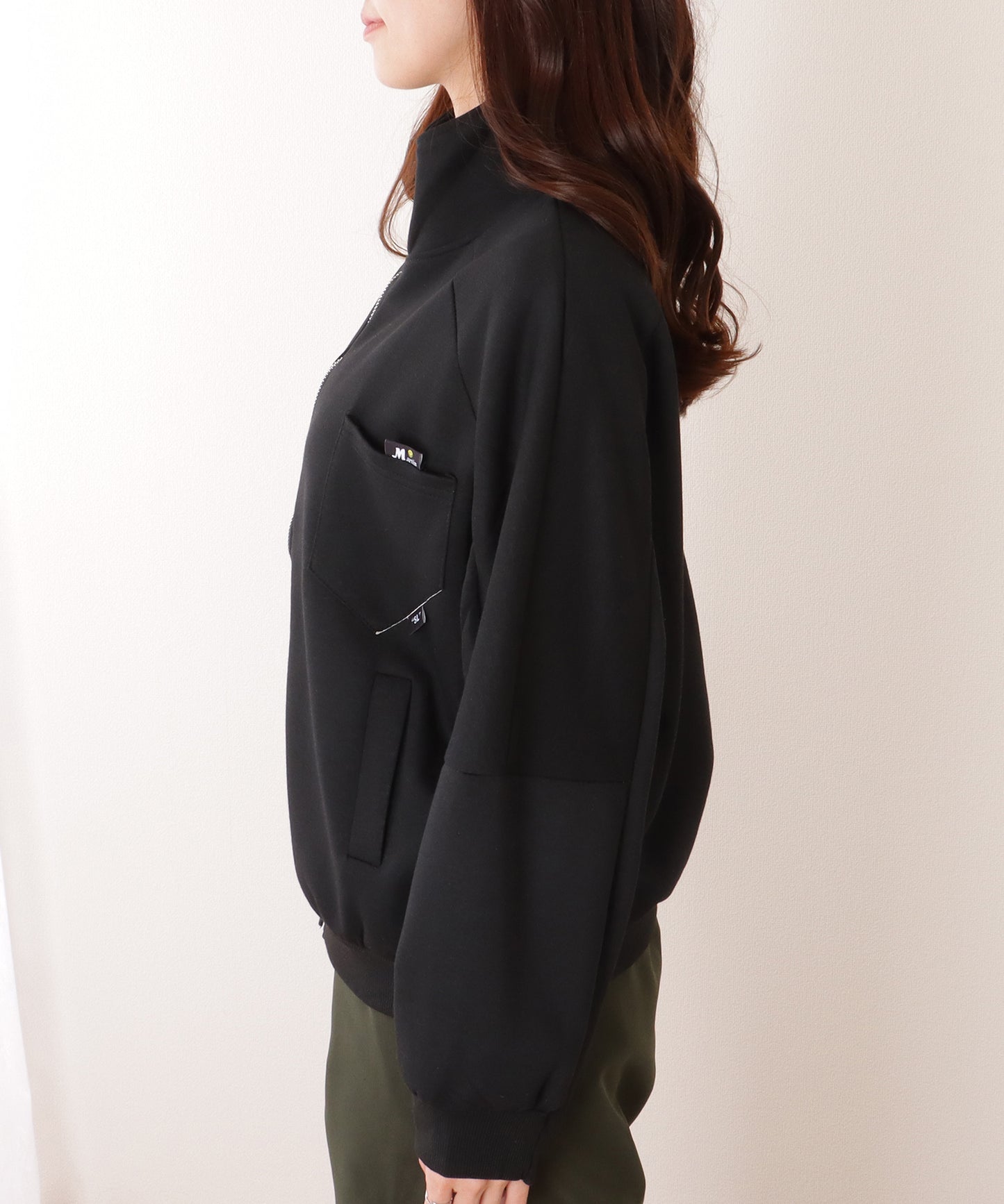 オーバーサイジング フル ジップアップ スタンドカラー ジャケット