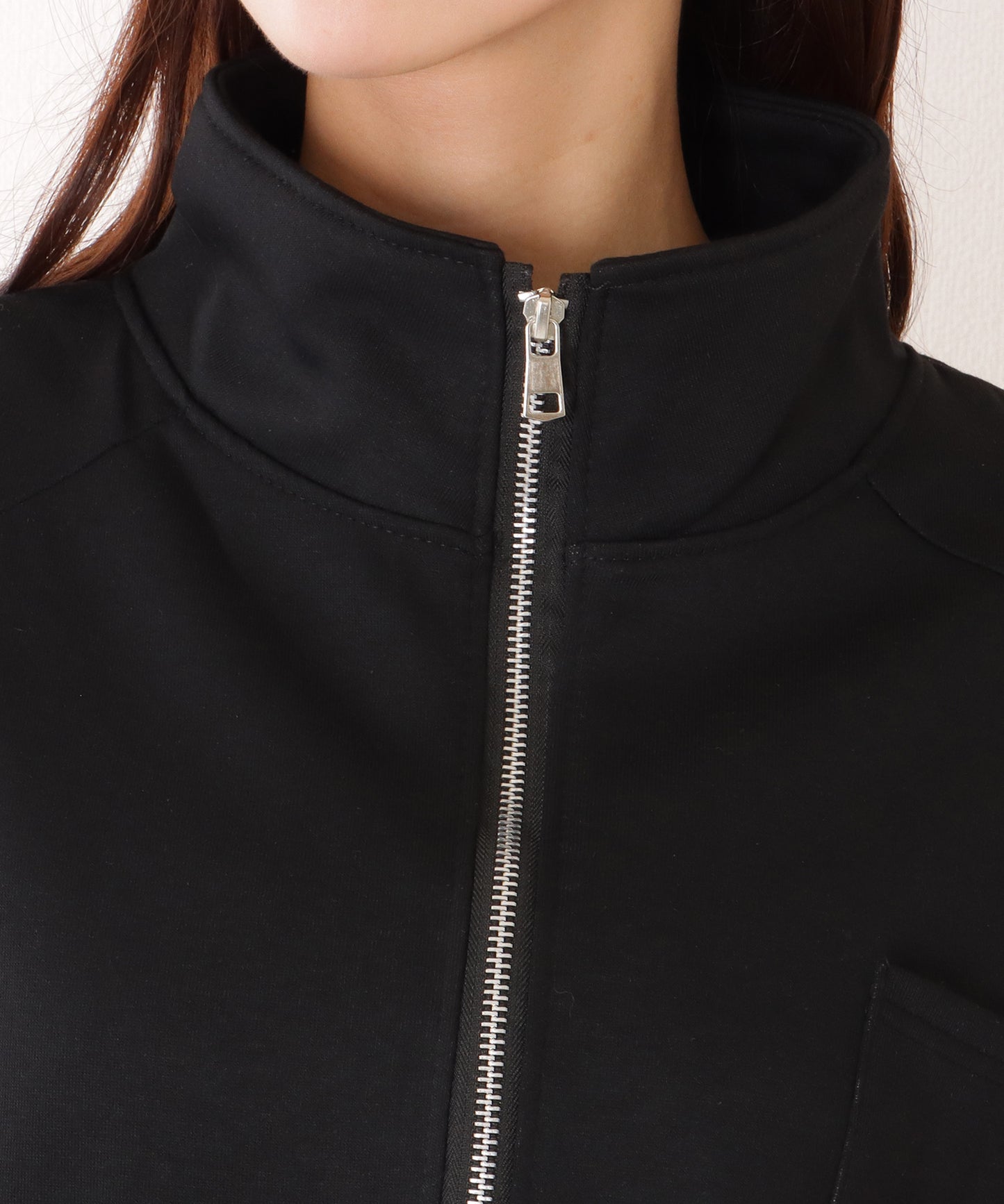 オーバーサイジング フル ジップアップ スタンドカラー ジャケット