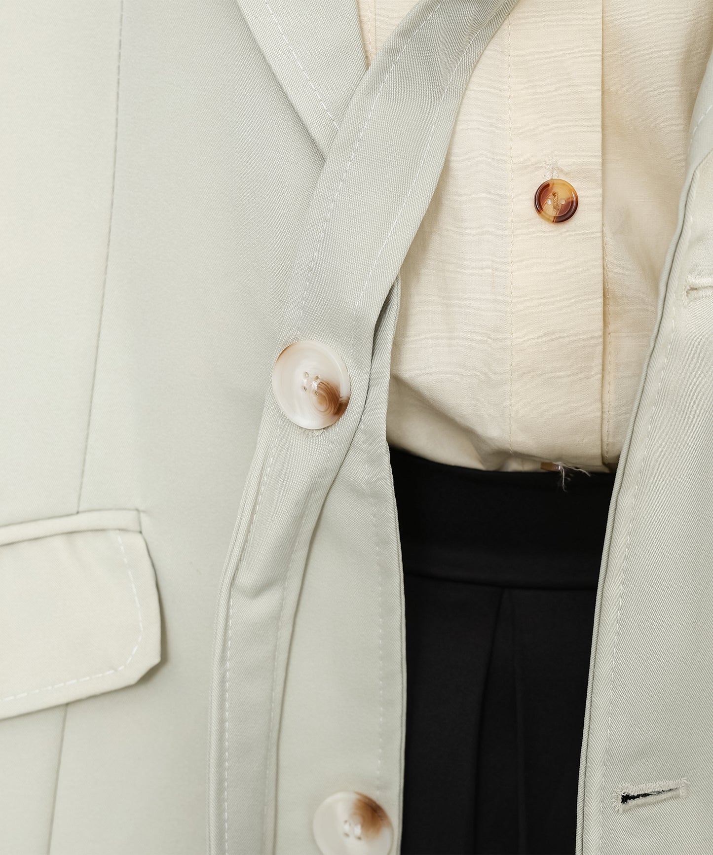 ソリッドカラー ベーシック ロング テーラード ジャケット