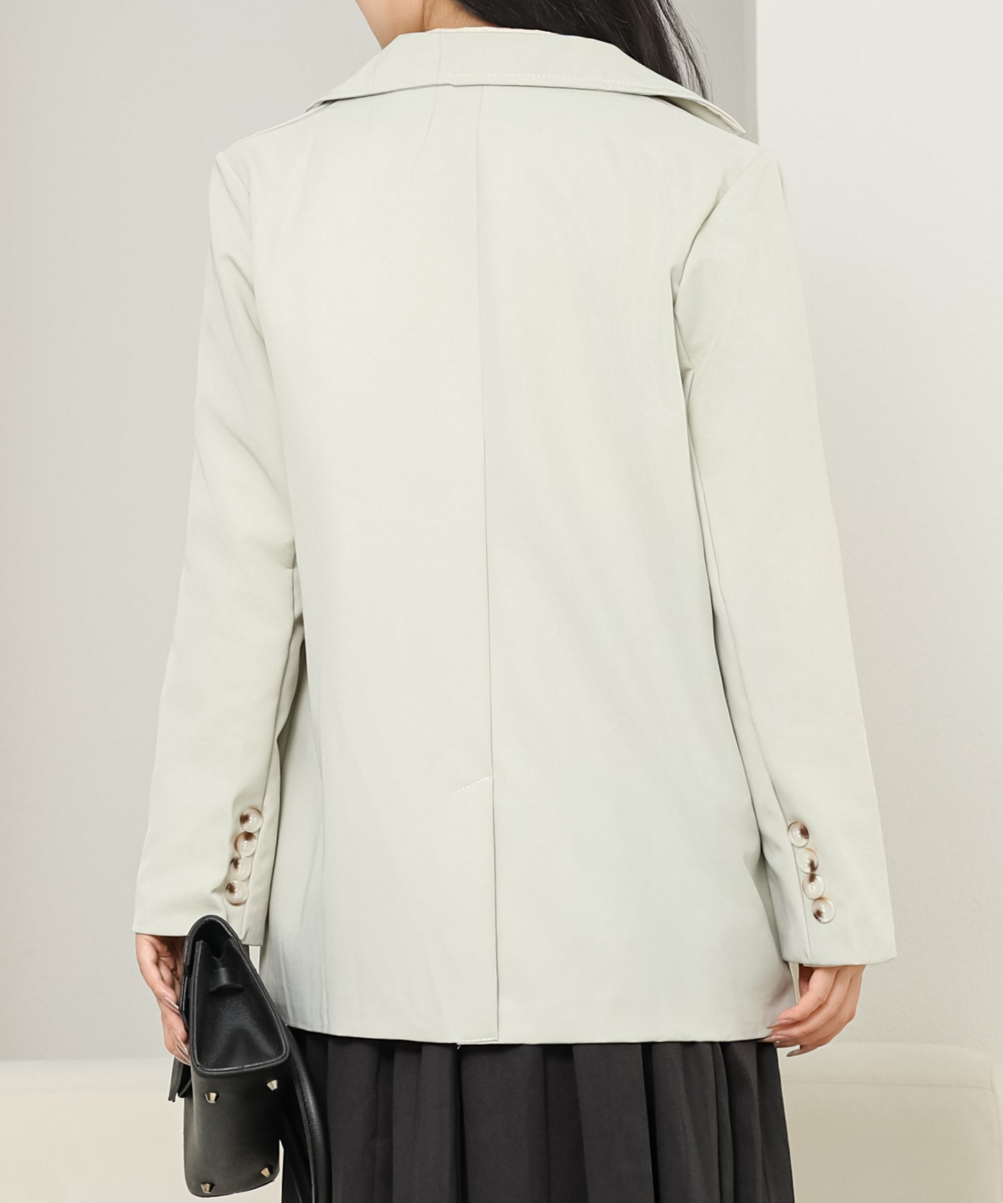 ソリッドカラー ベーシック ロング テーラード ジャケット