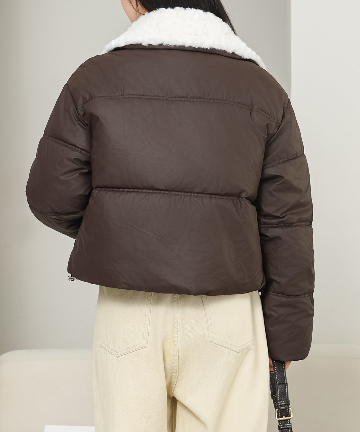 ベルト付き 2WAY ボアカラー ジップアップ ジャケット