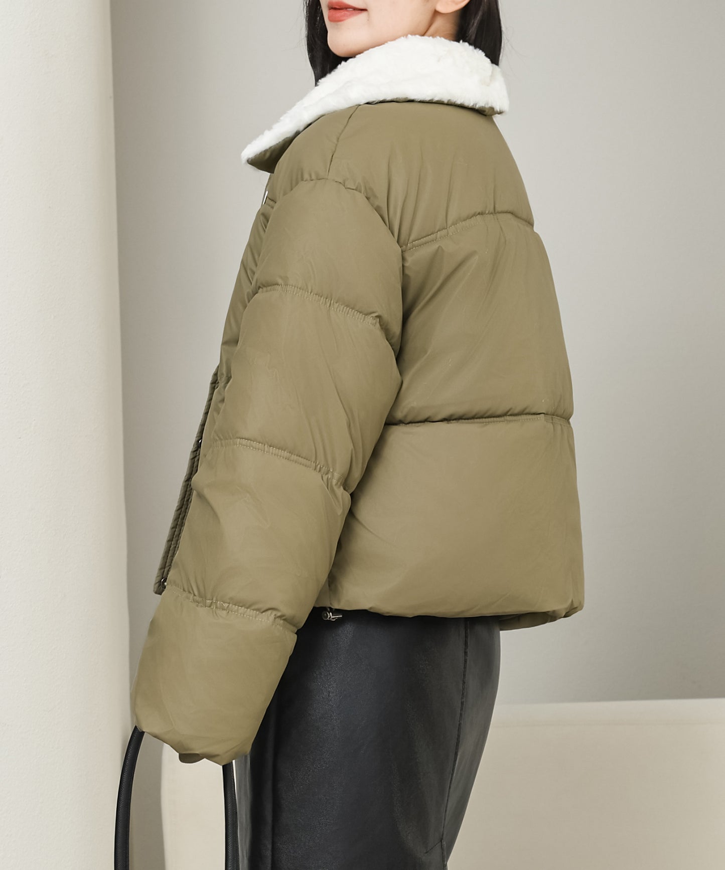 ベルト付き 2WAY ボアカラー ジップアップ ジャケット