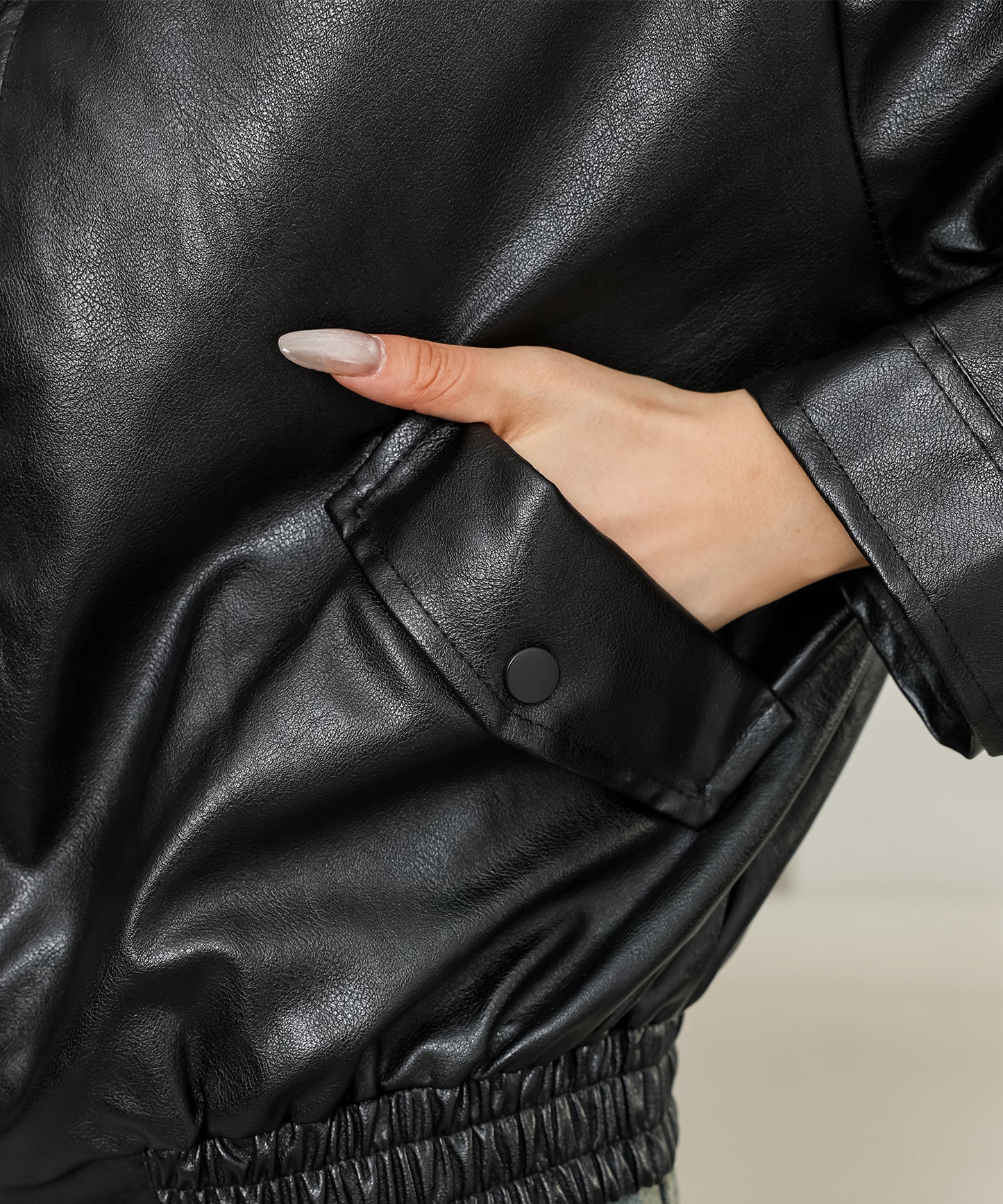 ダブルジップ コンパクト ステンカラー ストリート ブルゾン