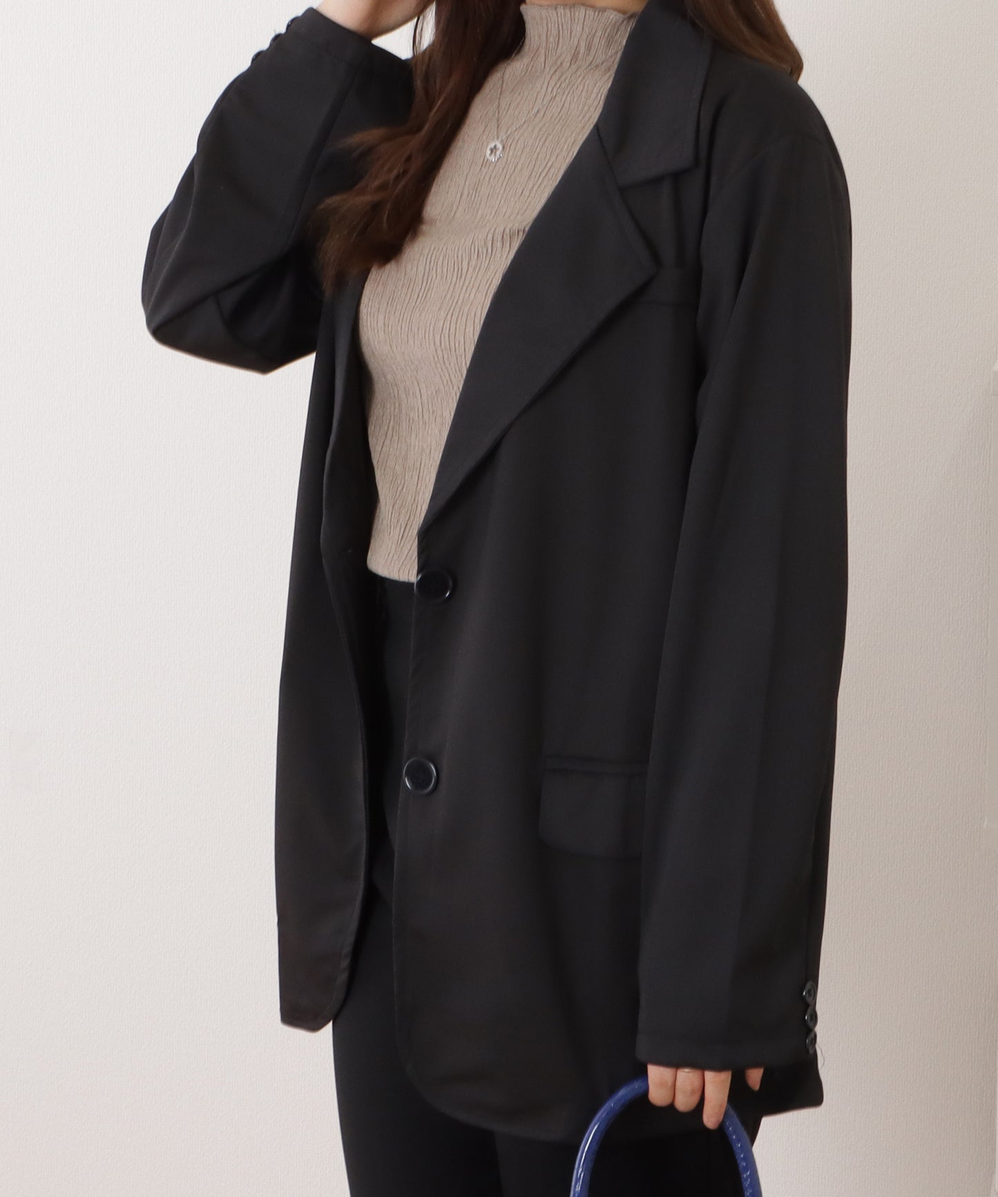 オーバーサイズミドルテーラードジャケット