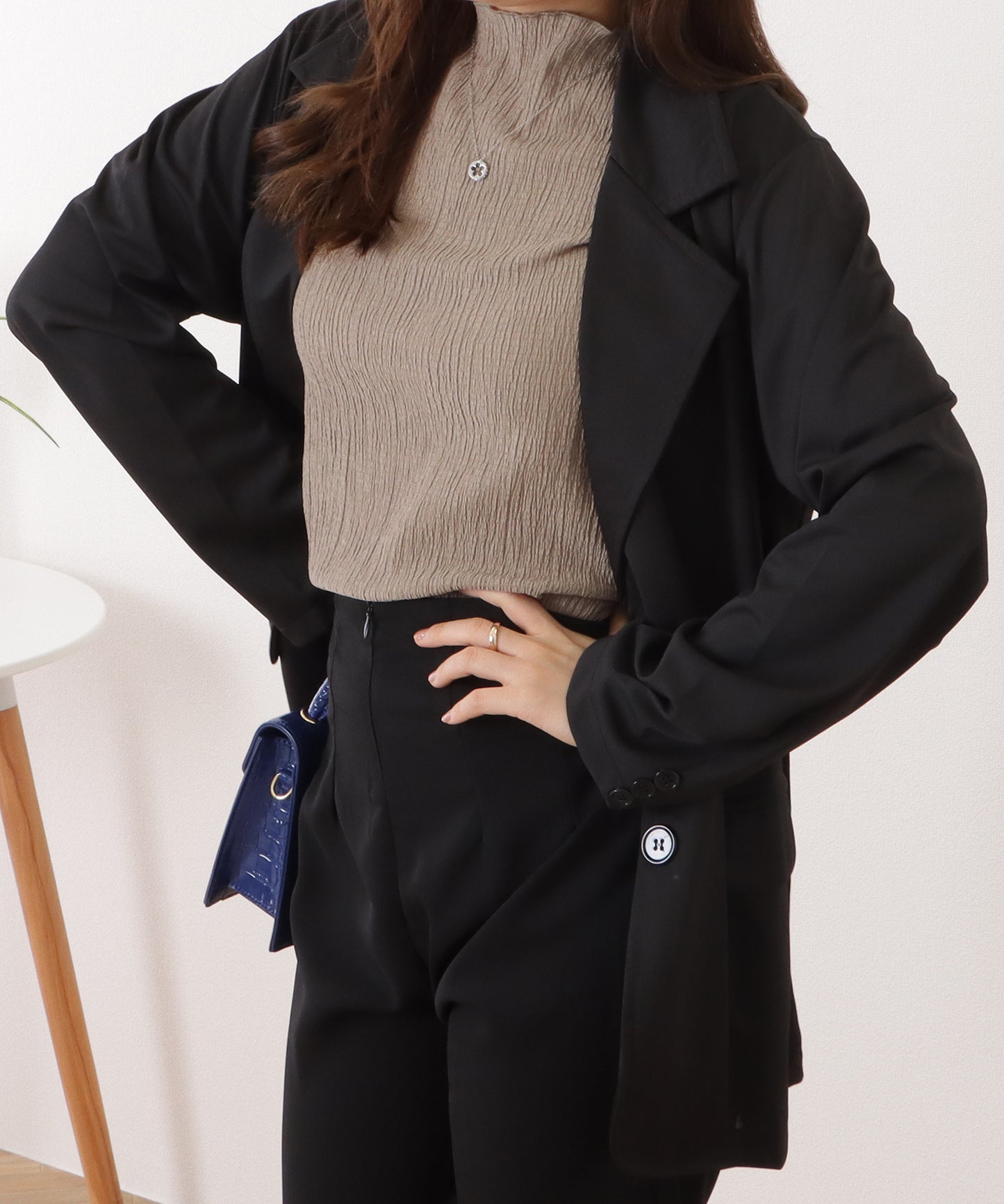 オーバーサイズミドルテーラードジャケット