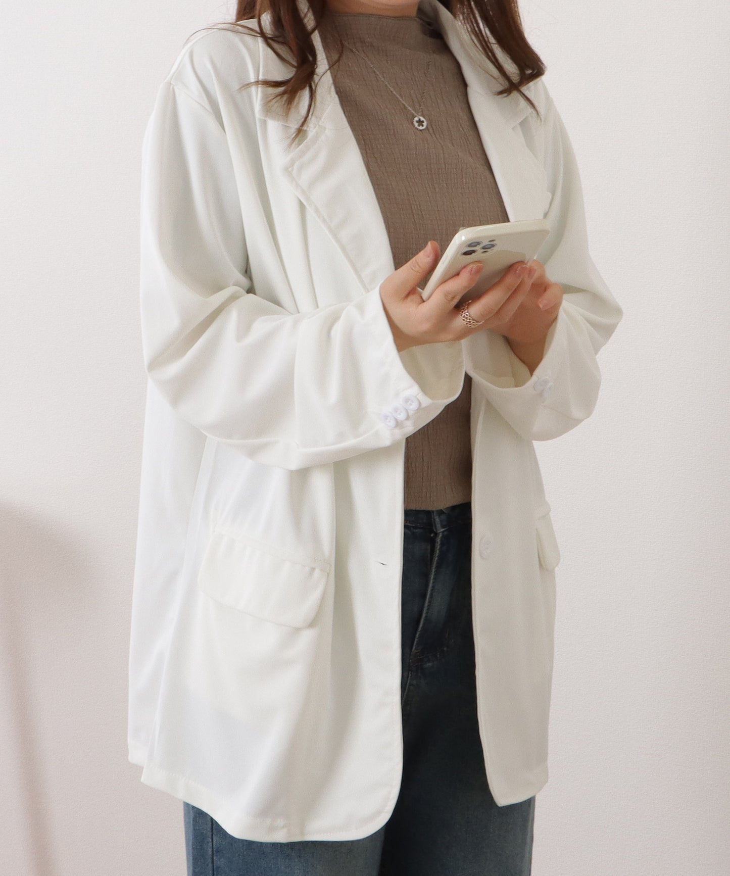 オーバーサイズミドルテーラードジャケット