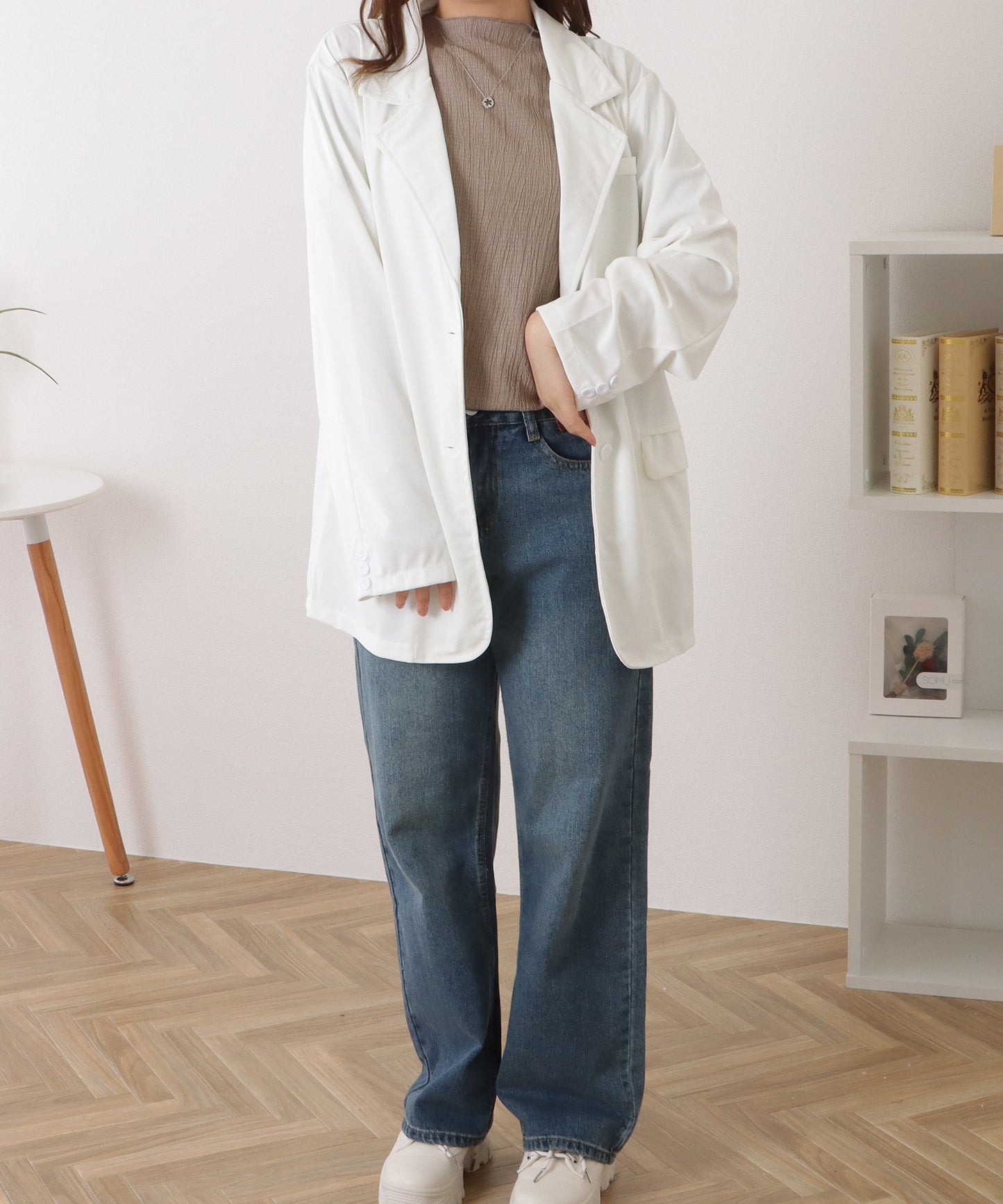 オーバーサイズミドルテーラードジャケット