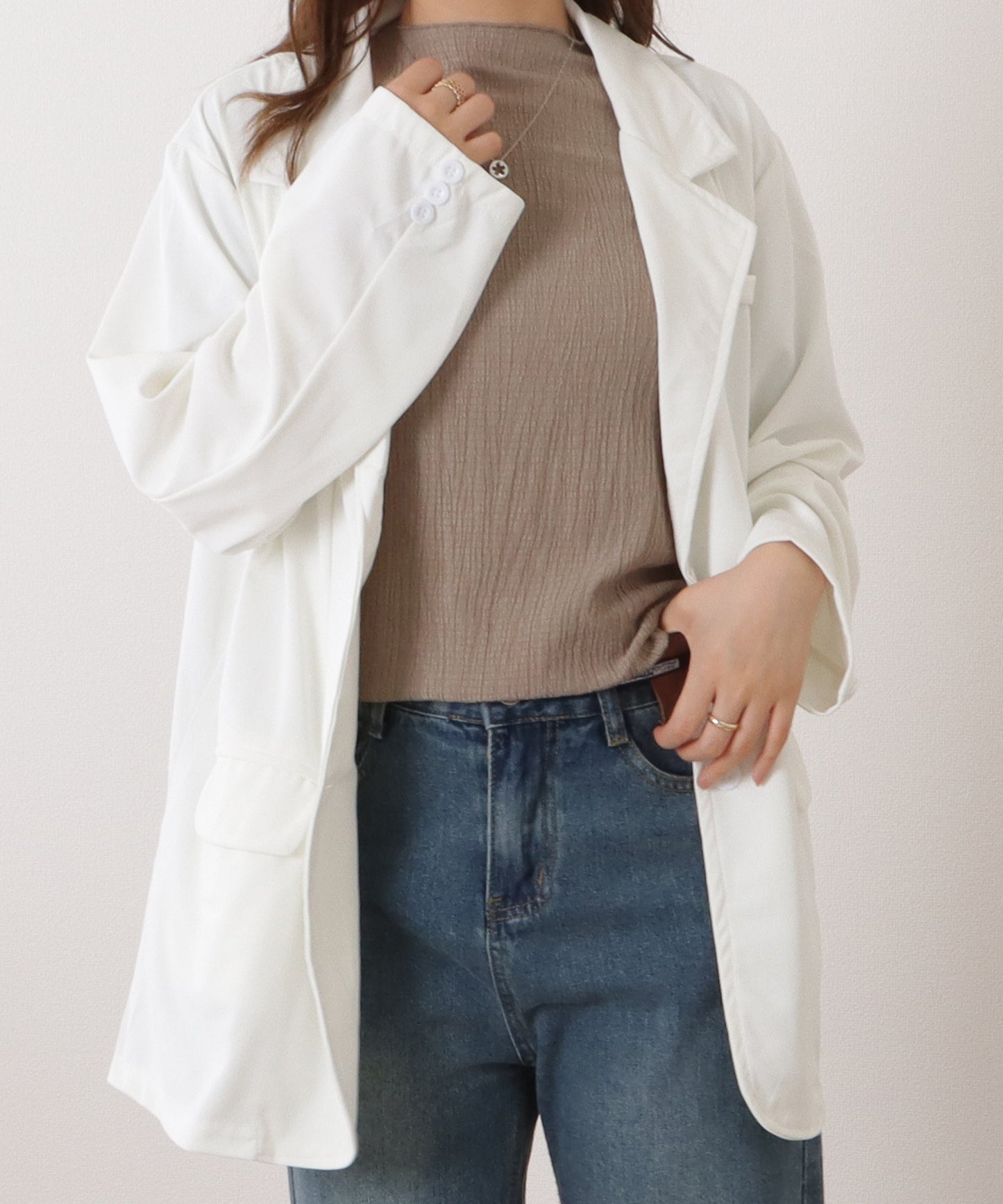 オーバーサイズミドルテーラードジャケット