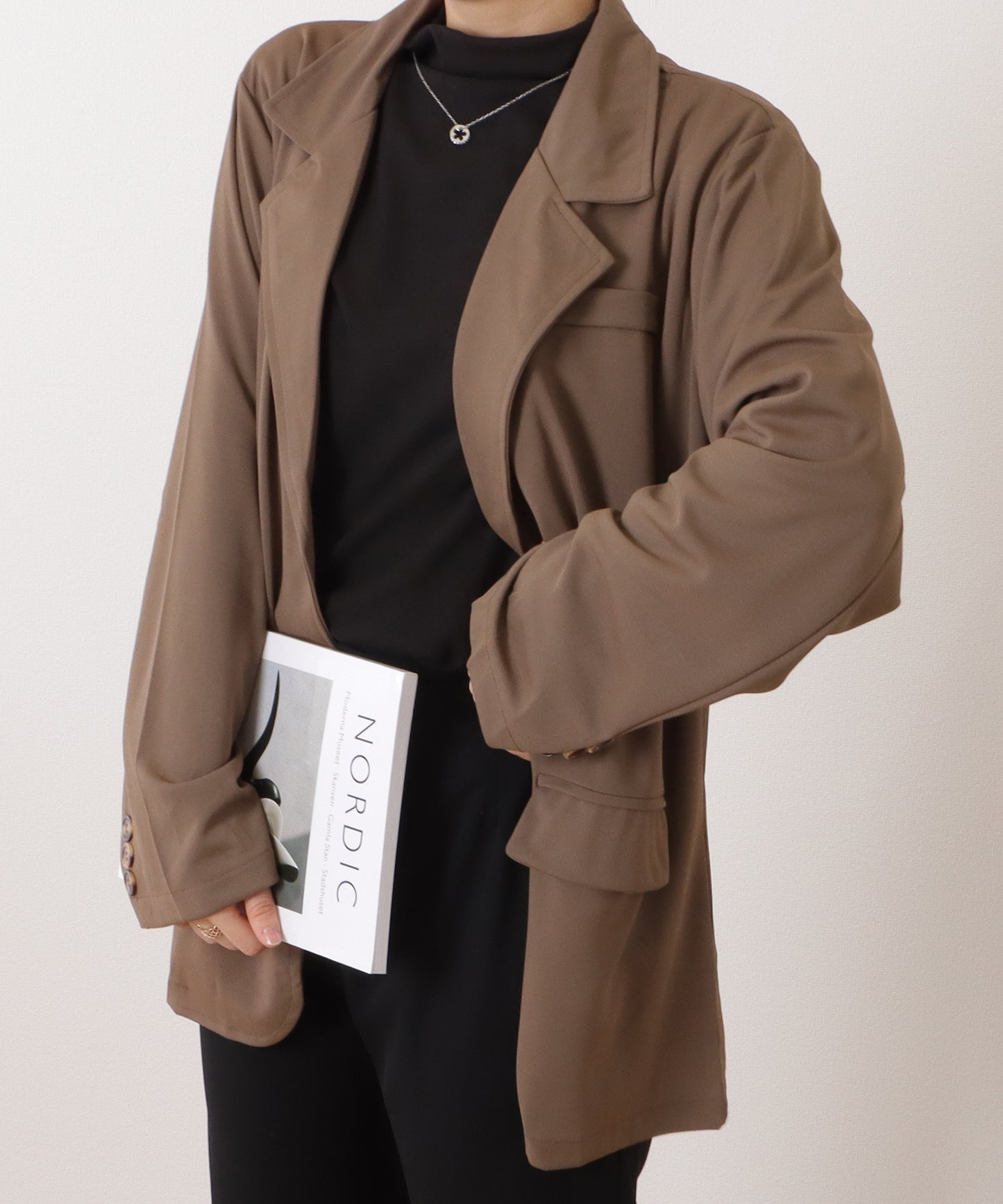 オーバーサイズミドルテーラードジャケット