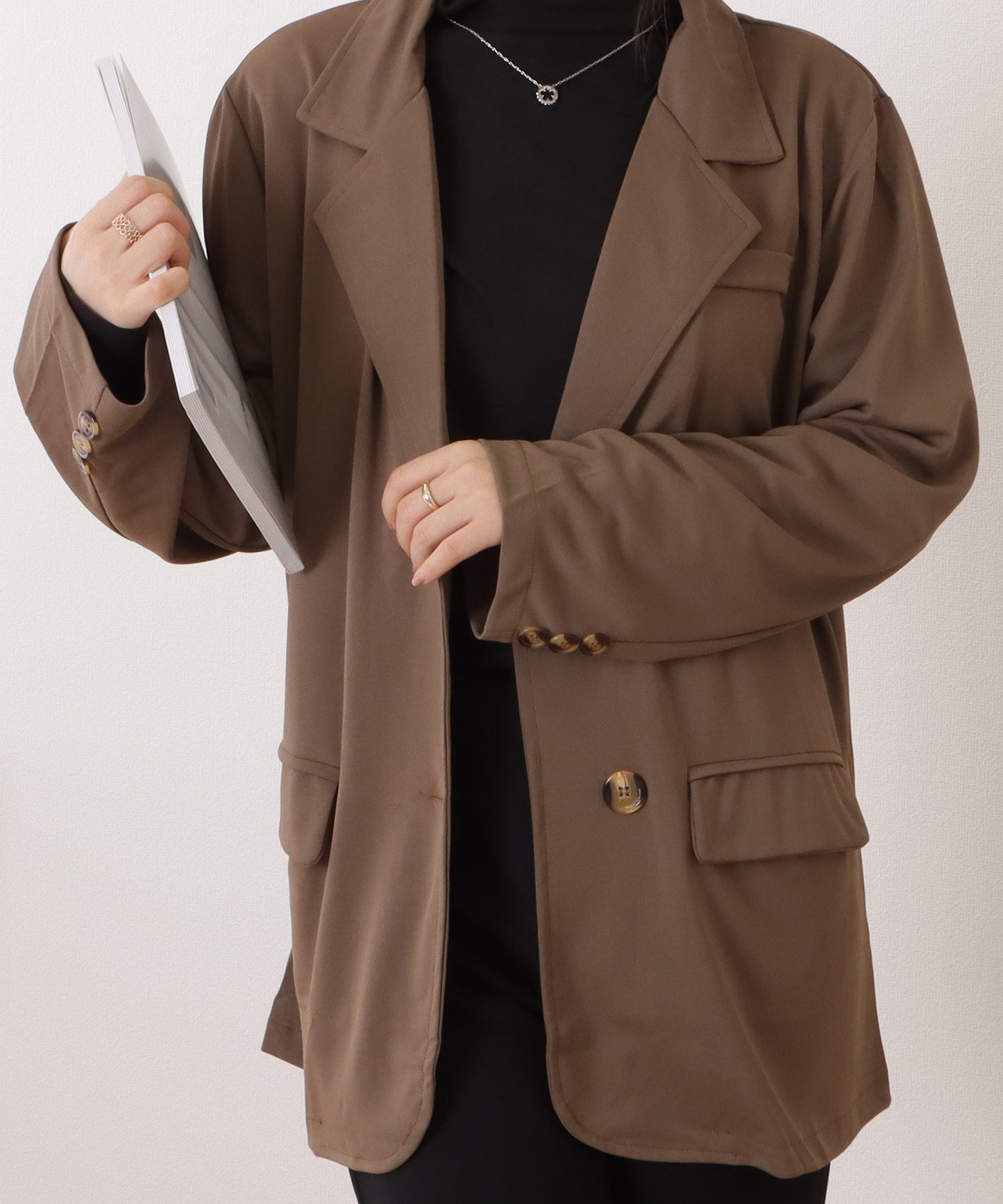 オーバーサイズミドルテーラードジャケット