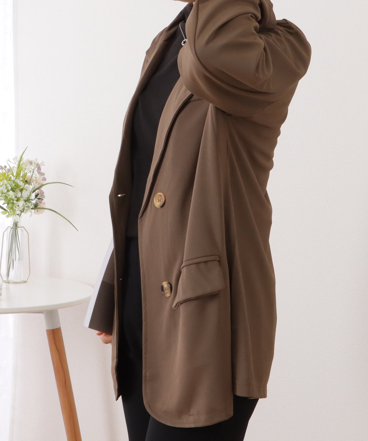 オーバーサイズミドルテーラードジャケット