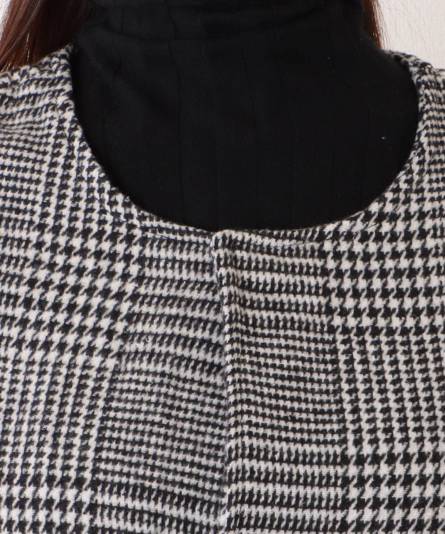 チェック柄 7分袖 ドルマン ポンチョ コート