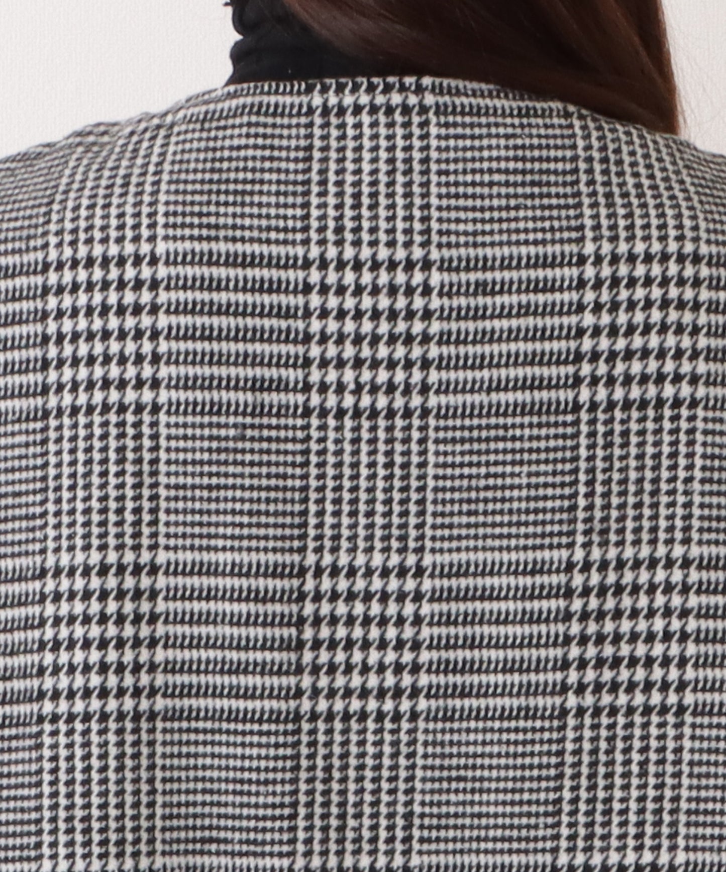 チェック柄 7分袖 ドルマン ポンチョ コート