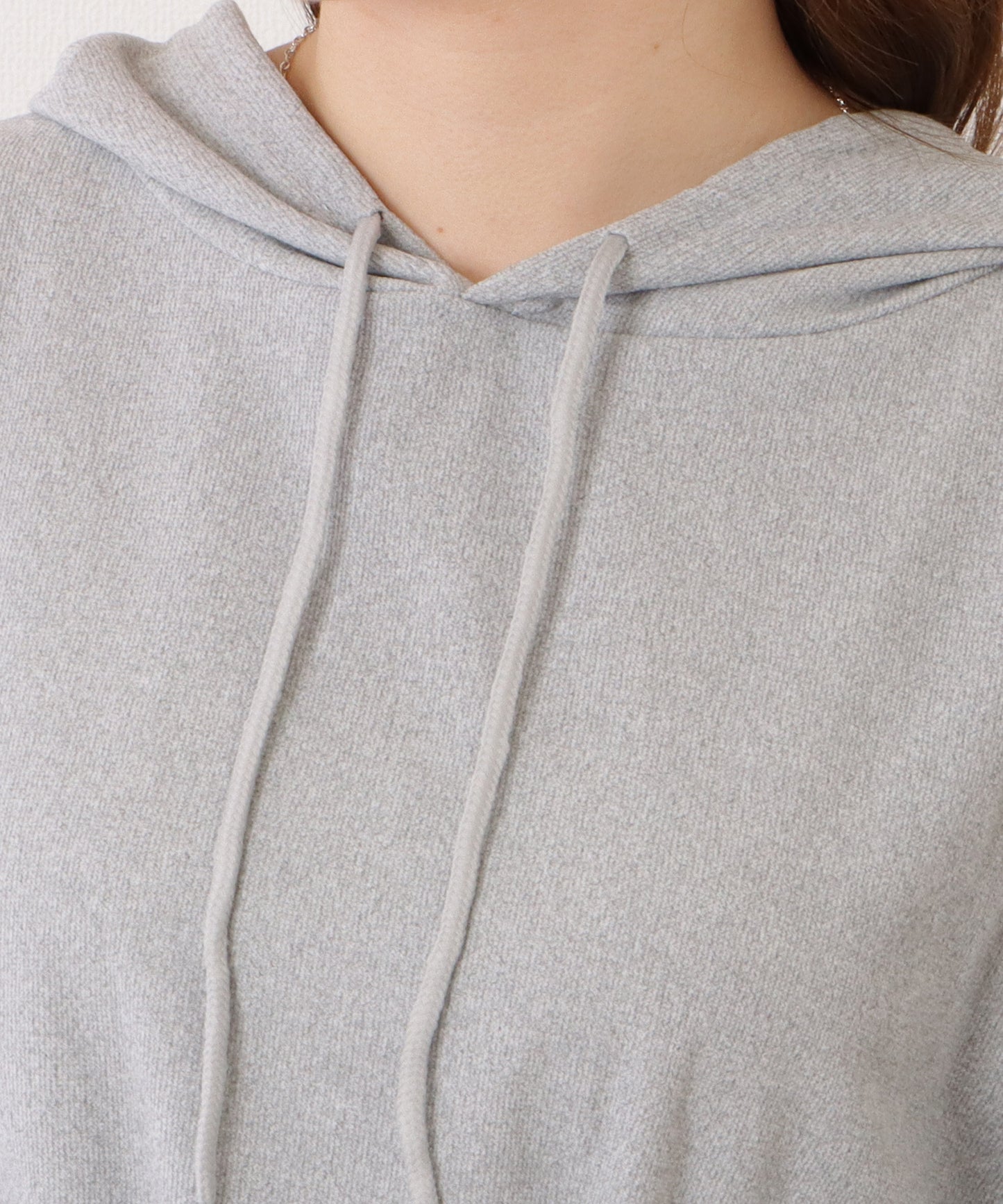 コンパクト長袖フーデットパーカープルオーバー