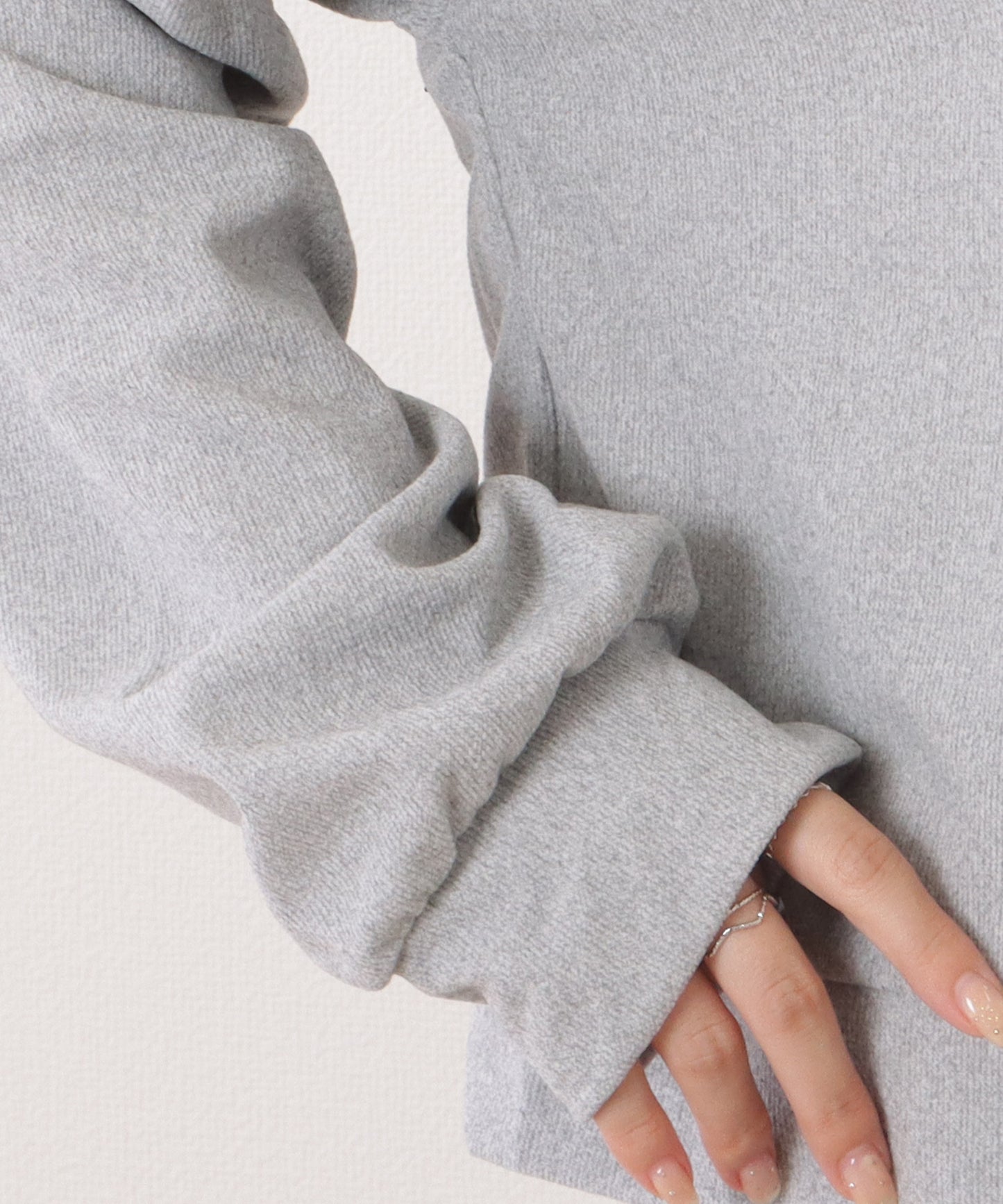 コンパクト長袖フーデットパーカープルオーバー