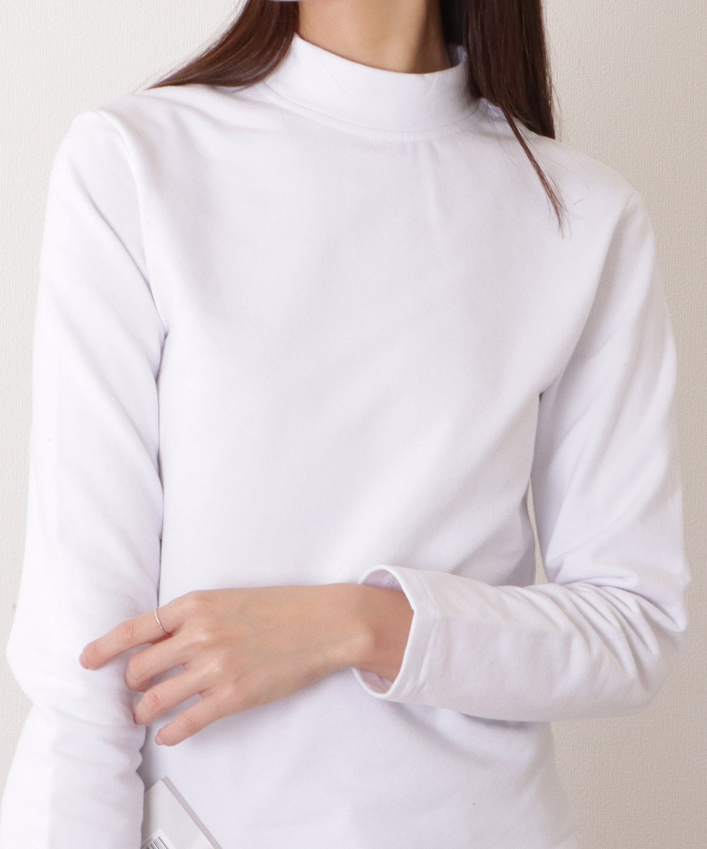 プチハイネック ベーシック 裏起毛 プルオーバー