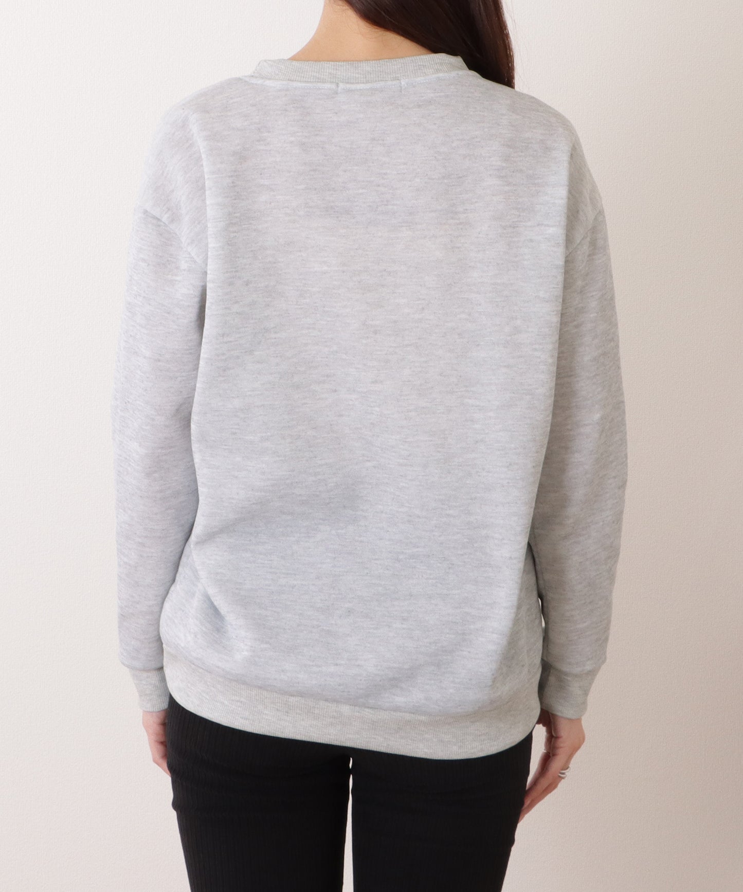 ロゴ付き オーバーサイズ 長袖 スウェット プルオーバー