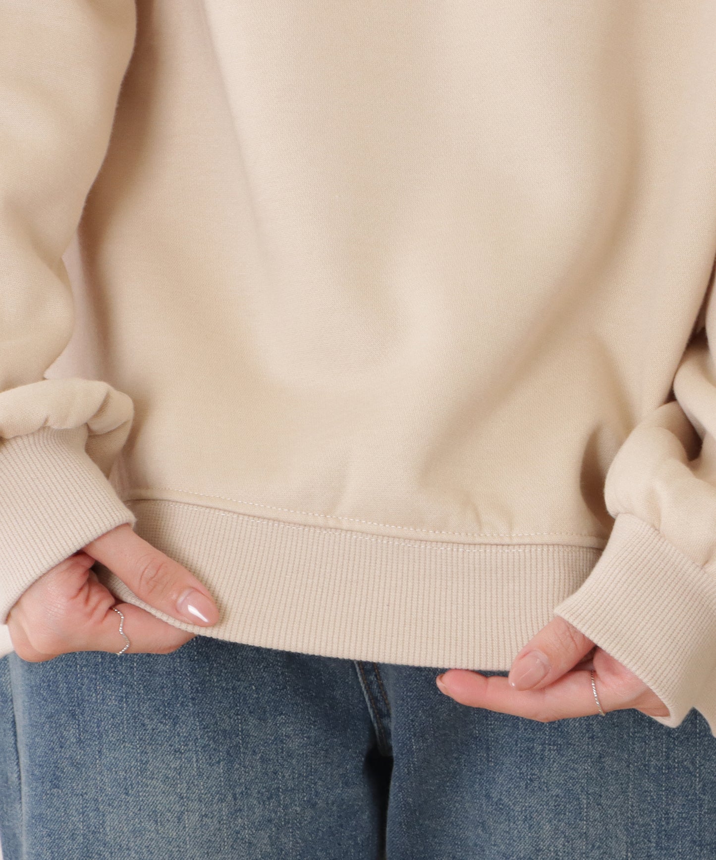 ハイネック サイド スリット ボリューム スリーブ プルオーバー