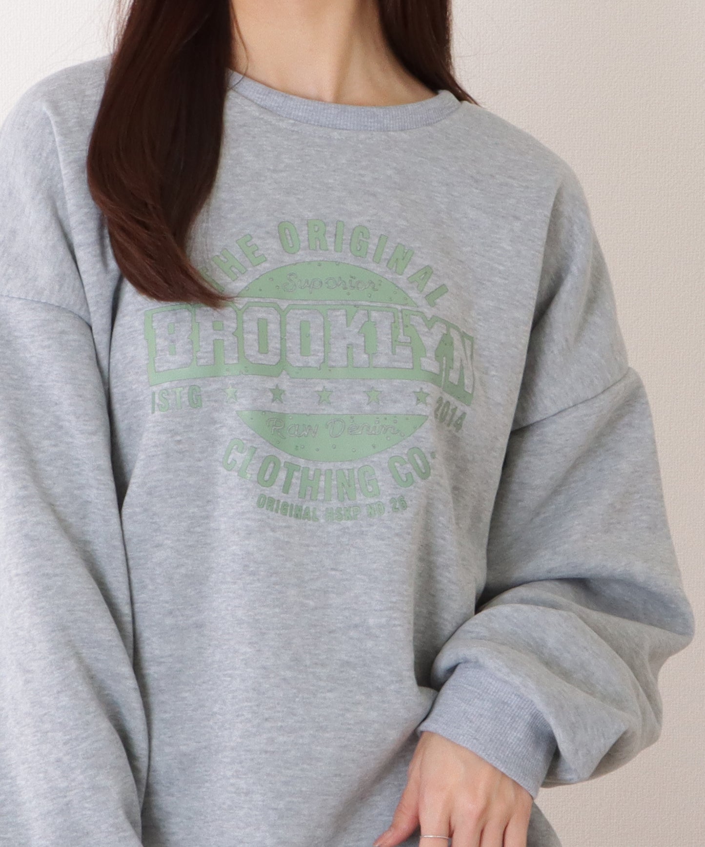 オーバー サイズ アメカジ プリント プルオーバー