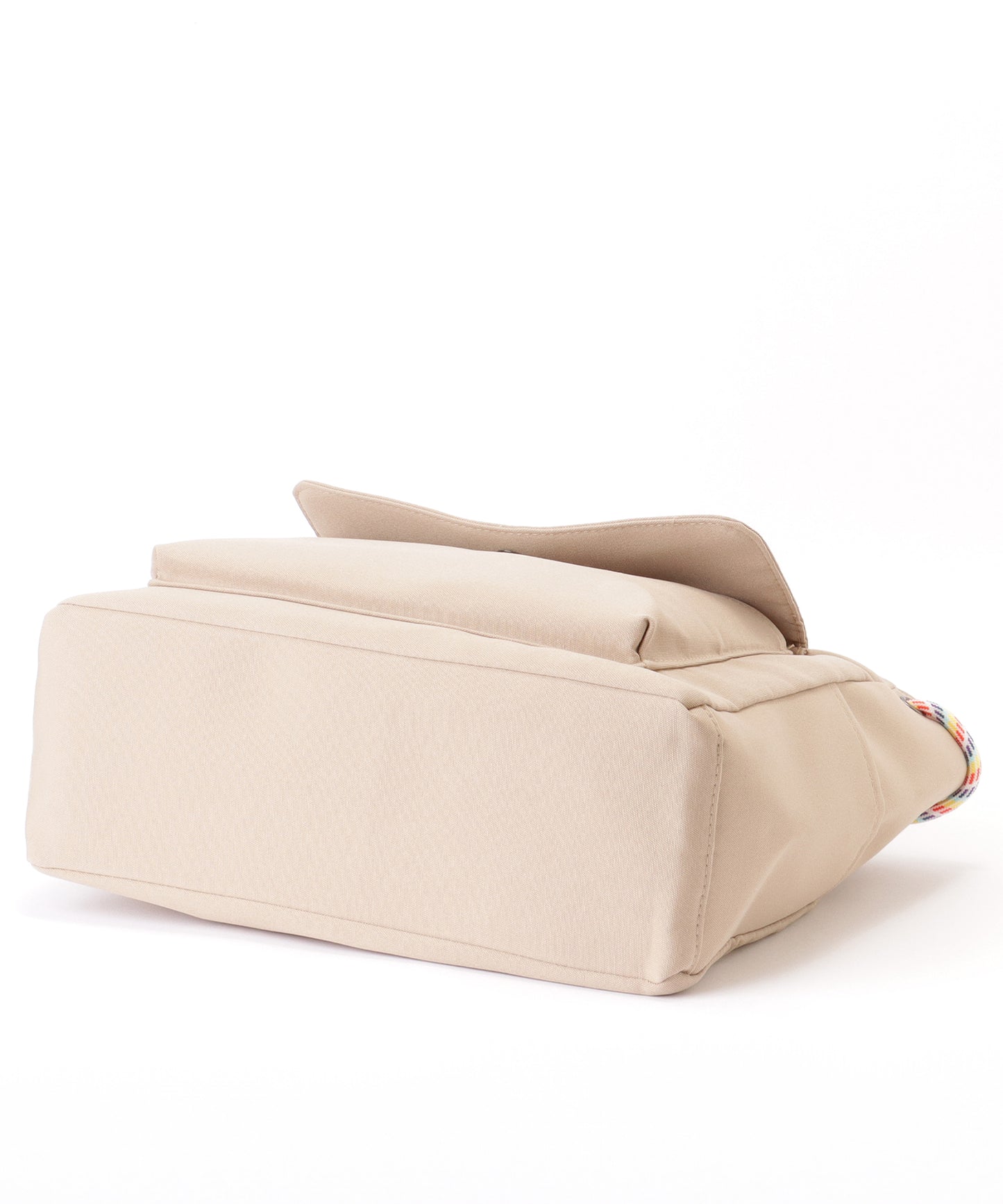 カラフル ドローコード付き 多ポケット ソフト トートバッグ