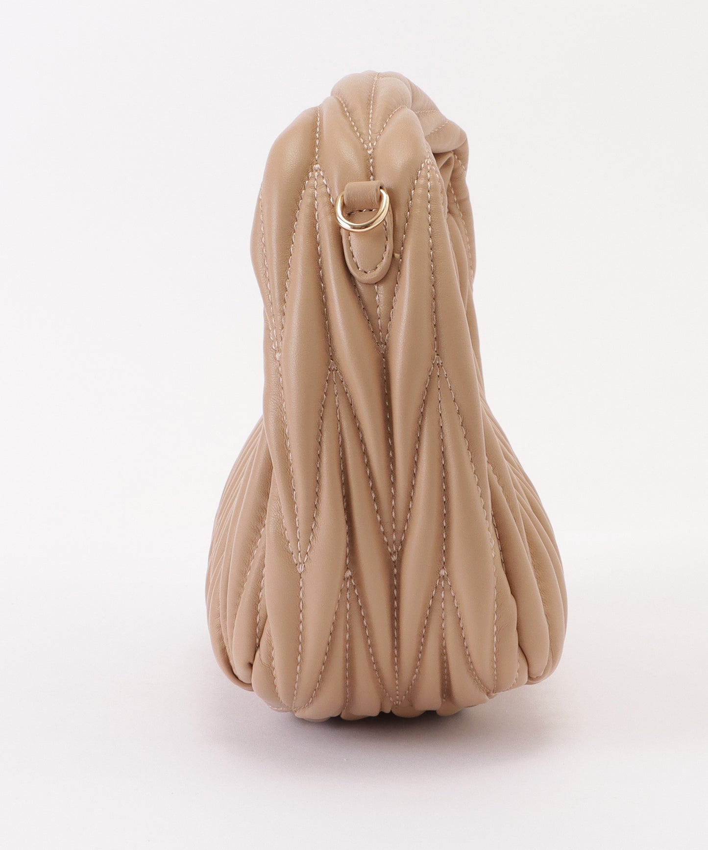 レザー調ヘリンボーンステッチ2WAYハンドバッグ