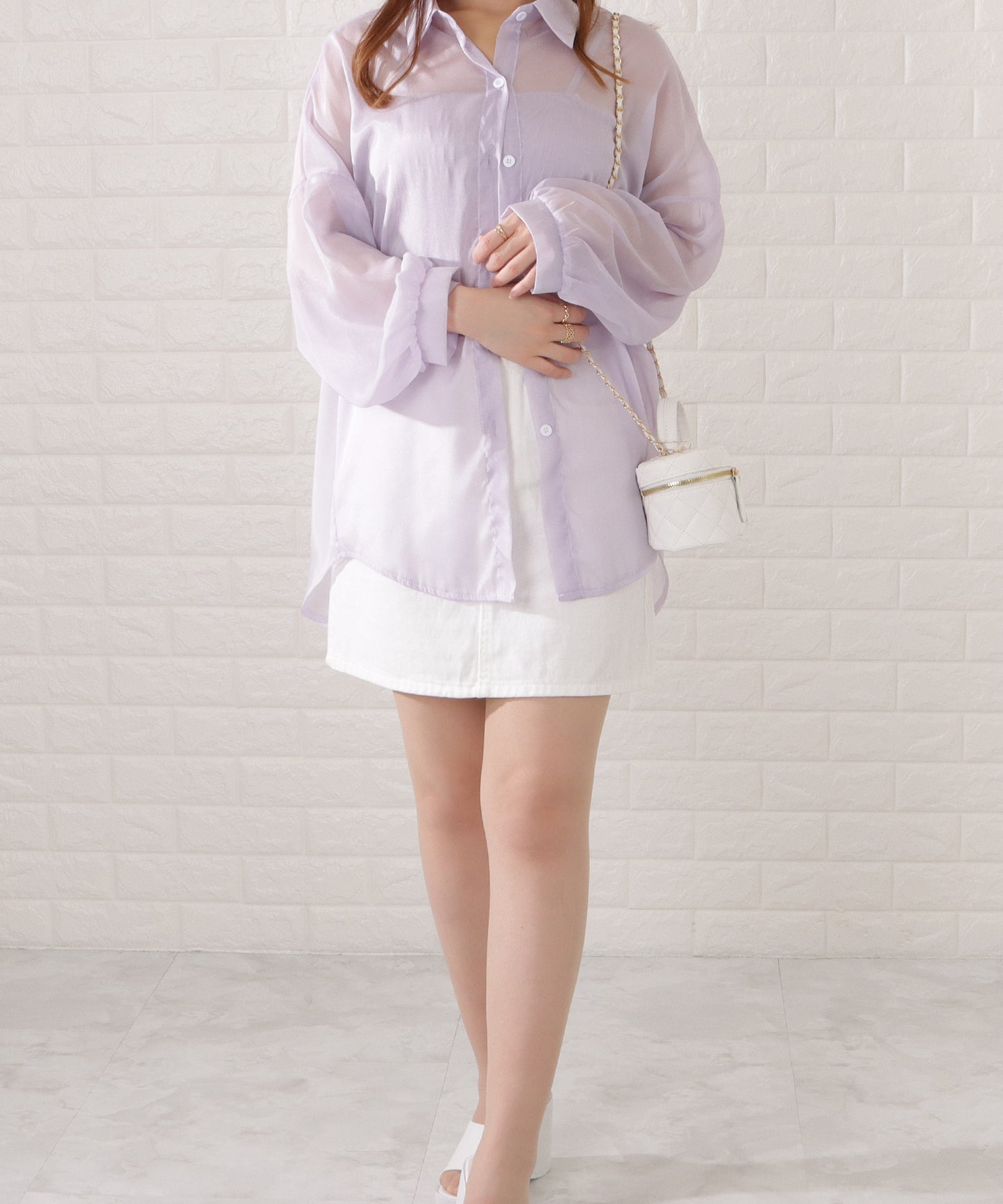 レザー調2WAYキルティングバニティバッグ