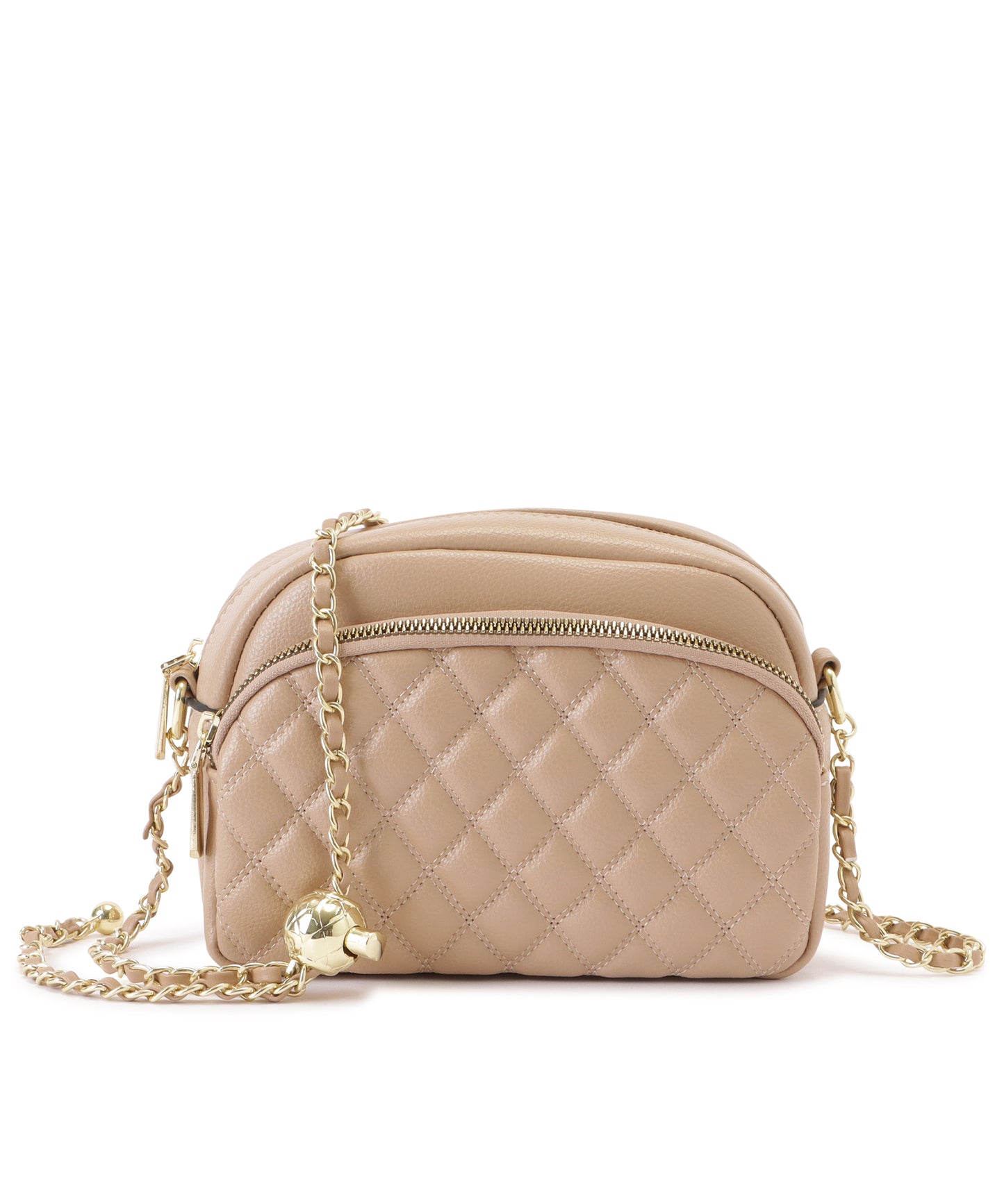 フェイクレザーゴールドチェーンショルダーバッグ