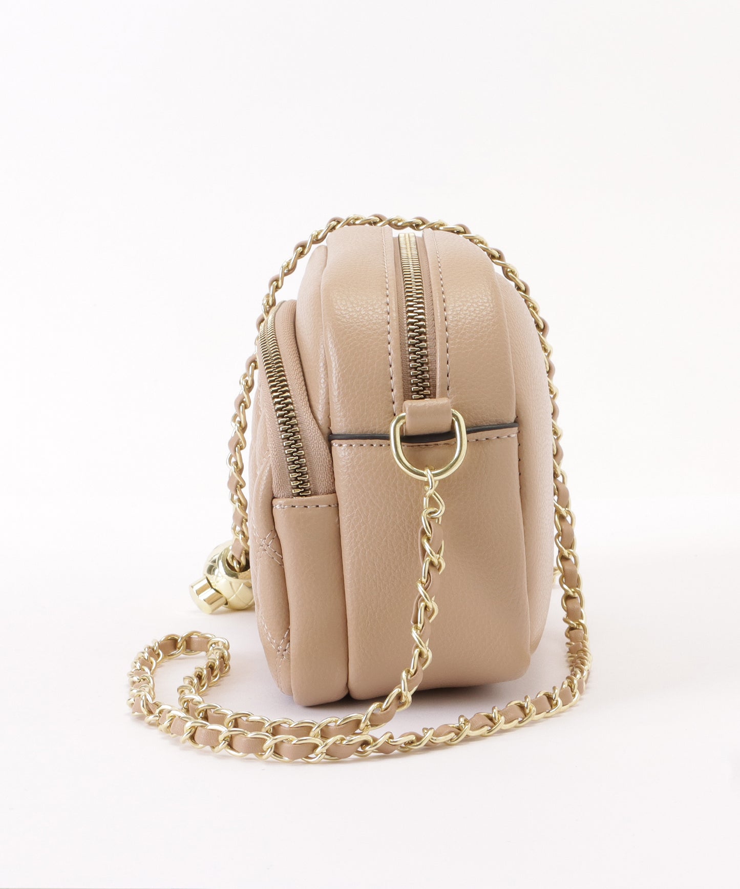 フェイクレザーゴールドチェーンショルダーバッグ