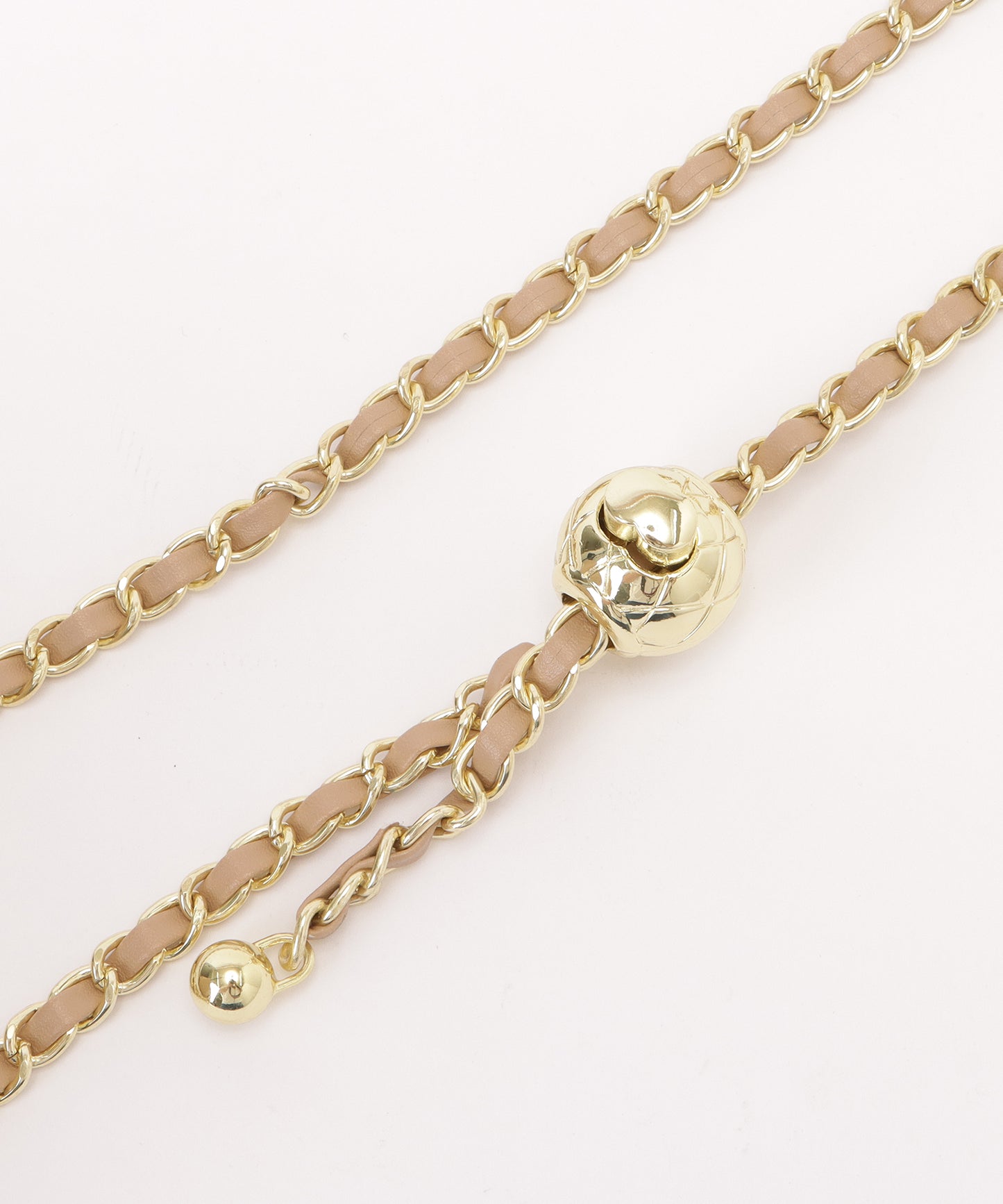 フェイクレザーゴールドチェーンショルダーバッグ