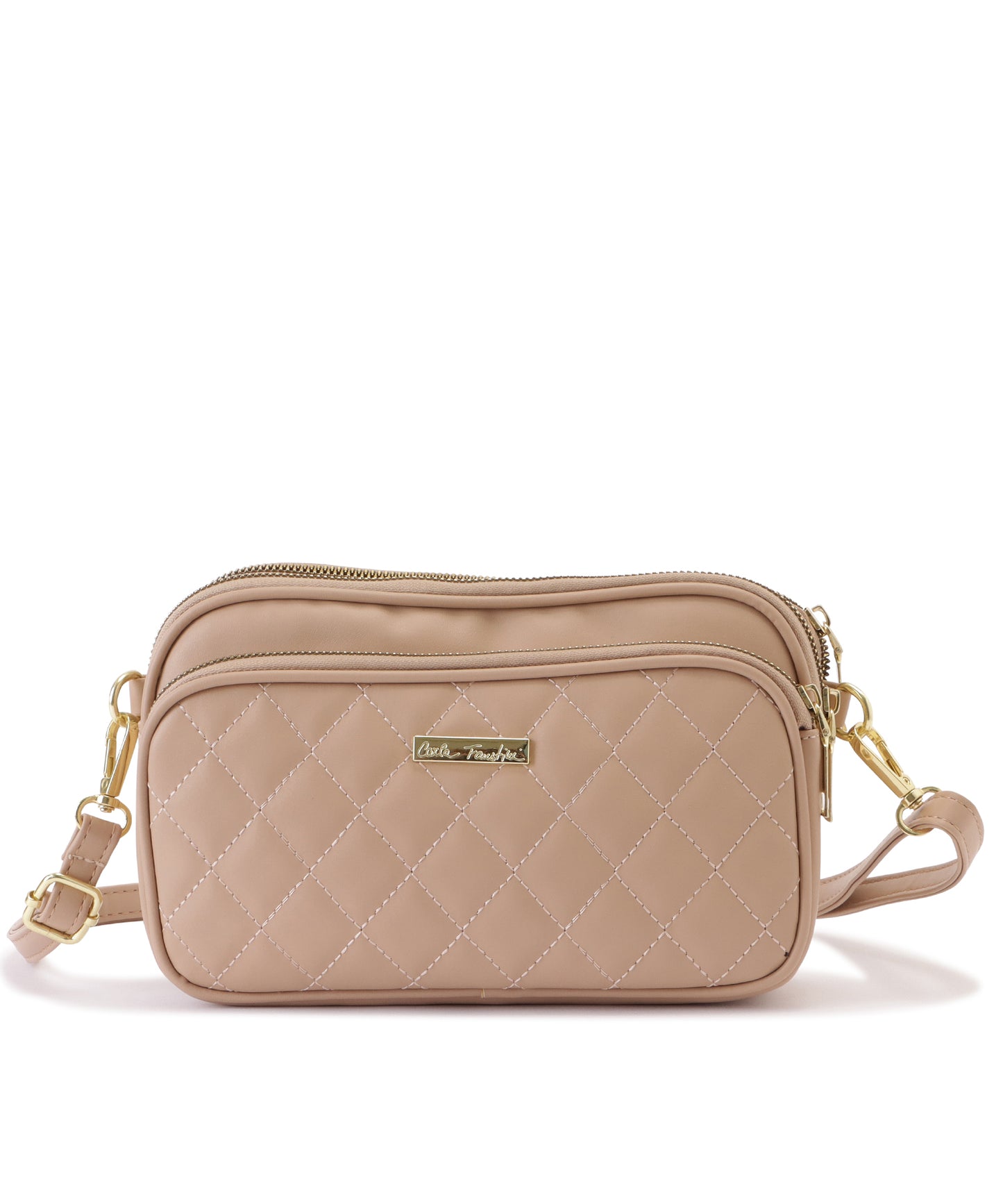 3ポケットキルティングショルダーバッグ