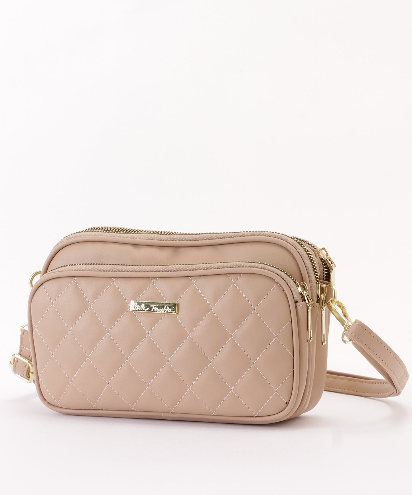 3ポケットキルティングショルダーバッグ