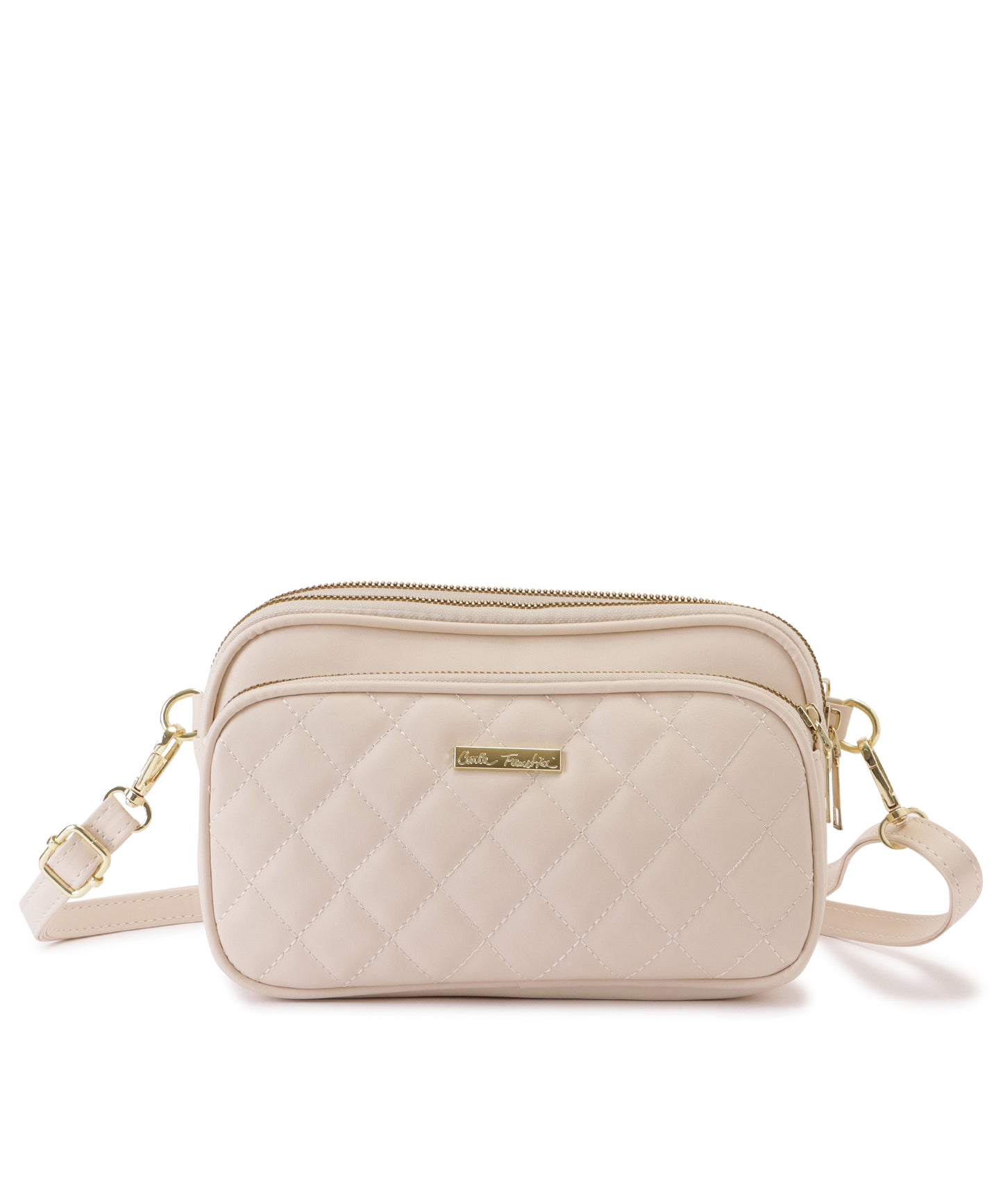 3ポケットキルティングショルダーバッグ