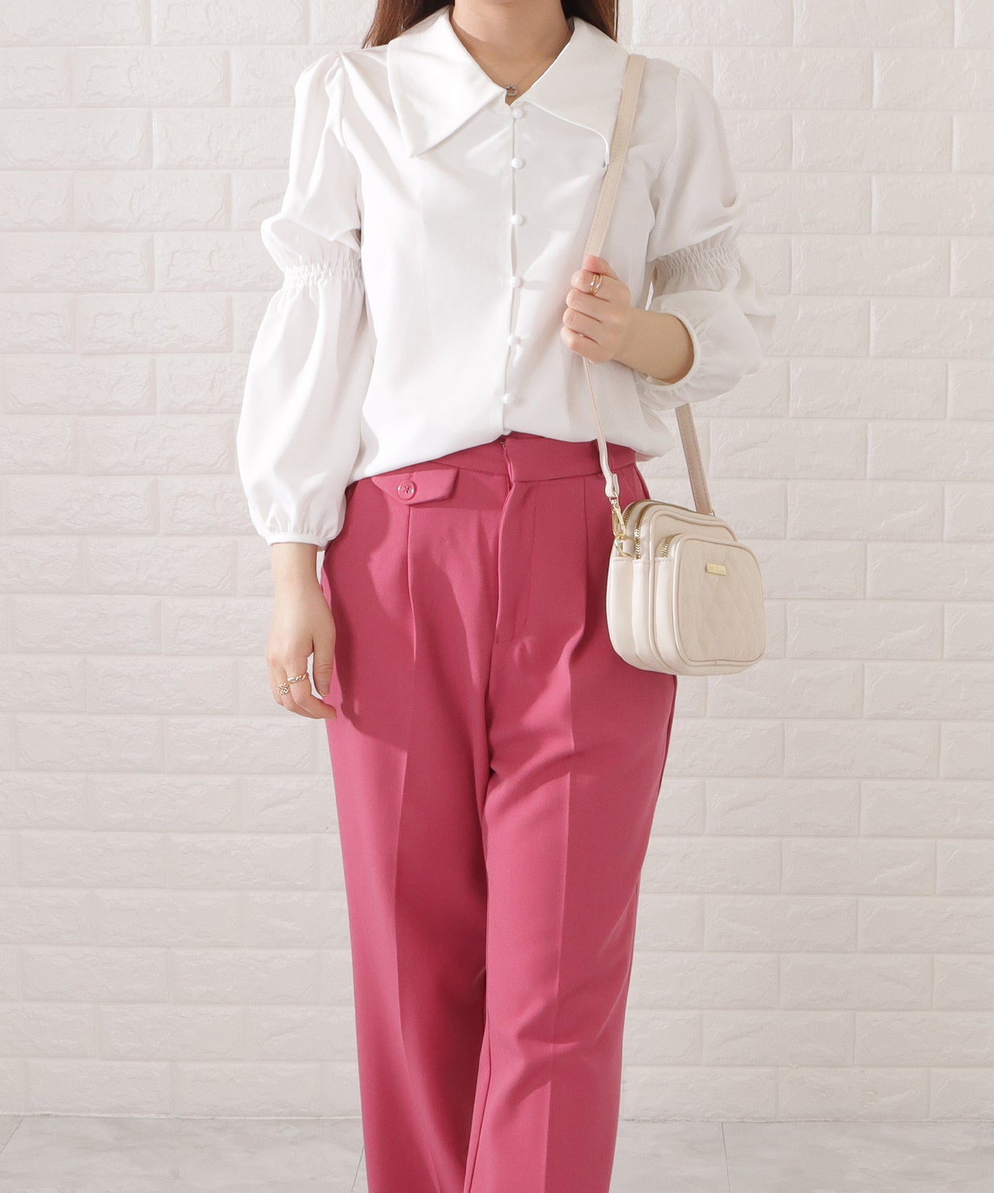 3ポケットキルティングショルダーバッグ