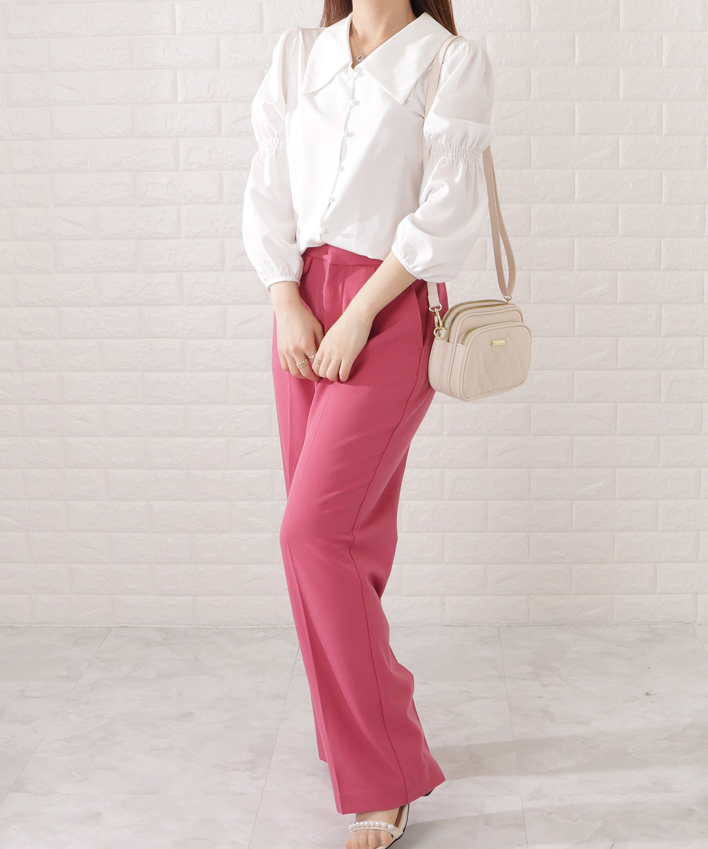 3ポケットキルティングショルダーバッグ