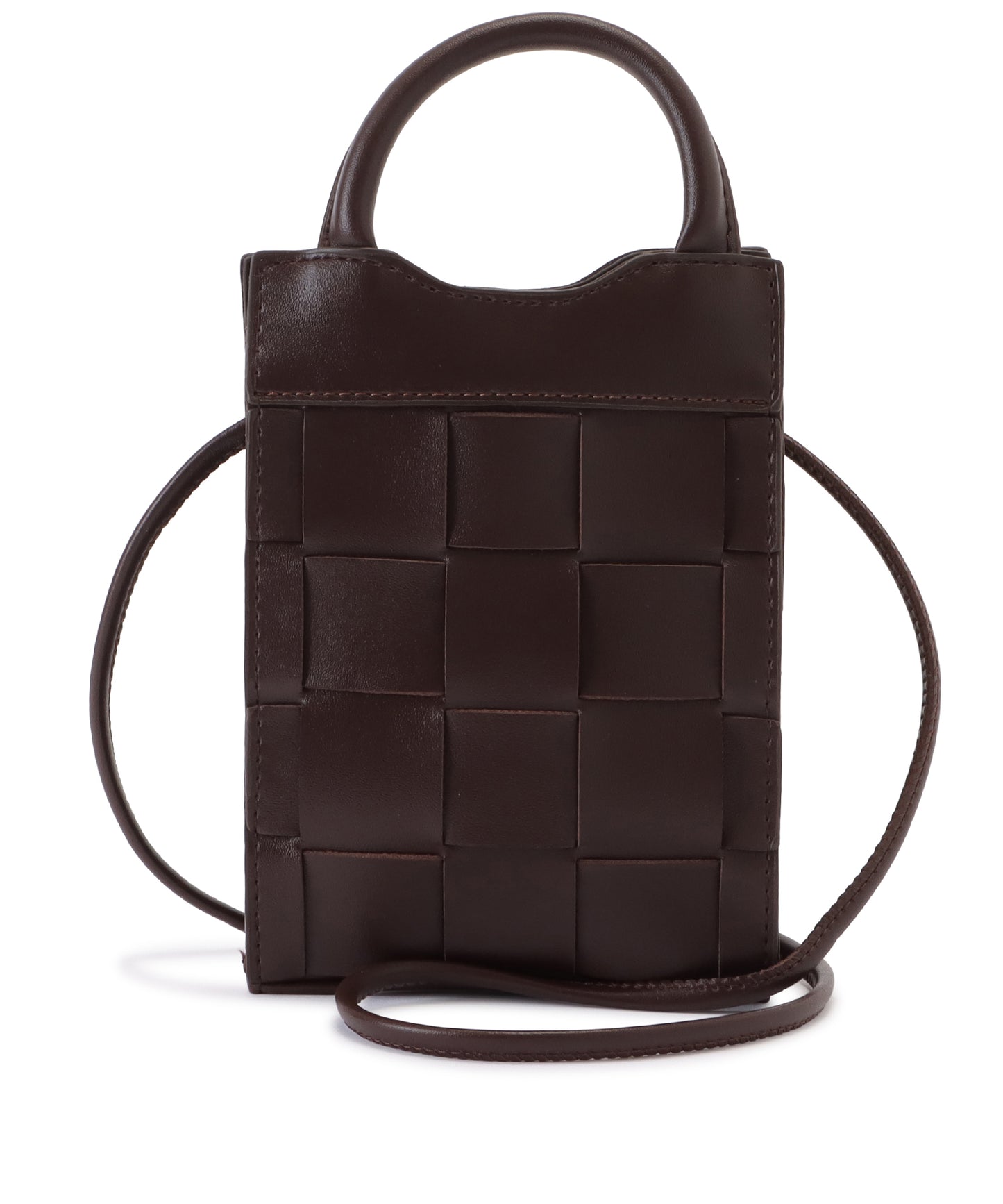 レザー調スクエアメッシュコンパクトショルダーバッグ