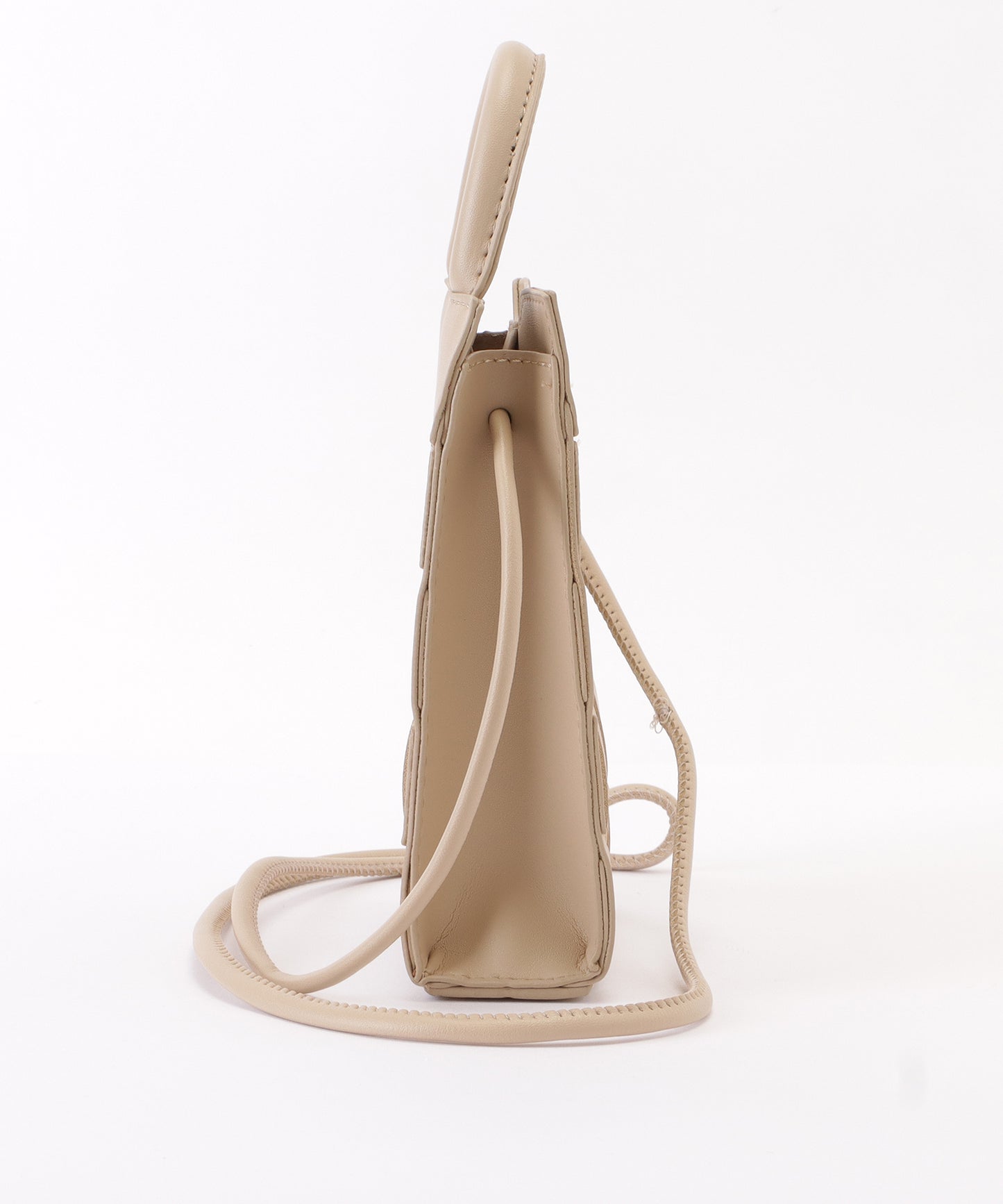 レザー調スクエアメッシュコンパクトショルダーバッグ